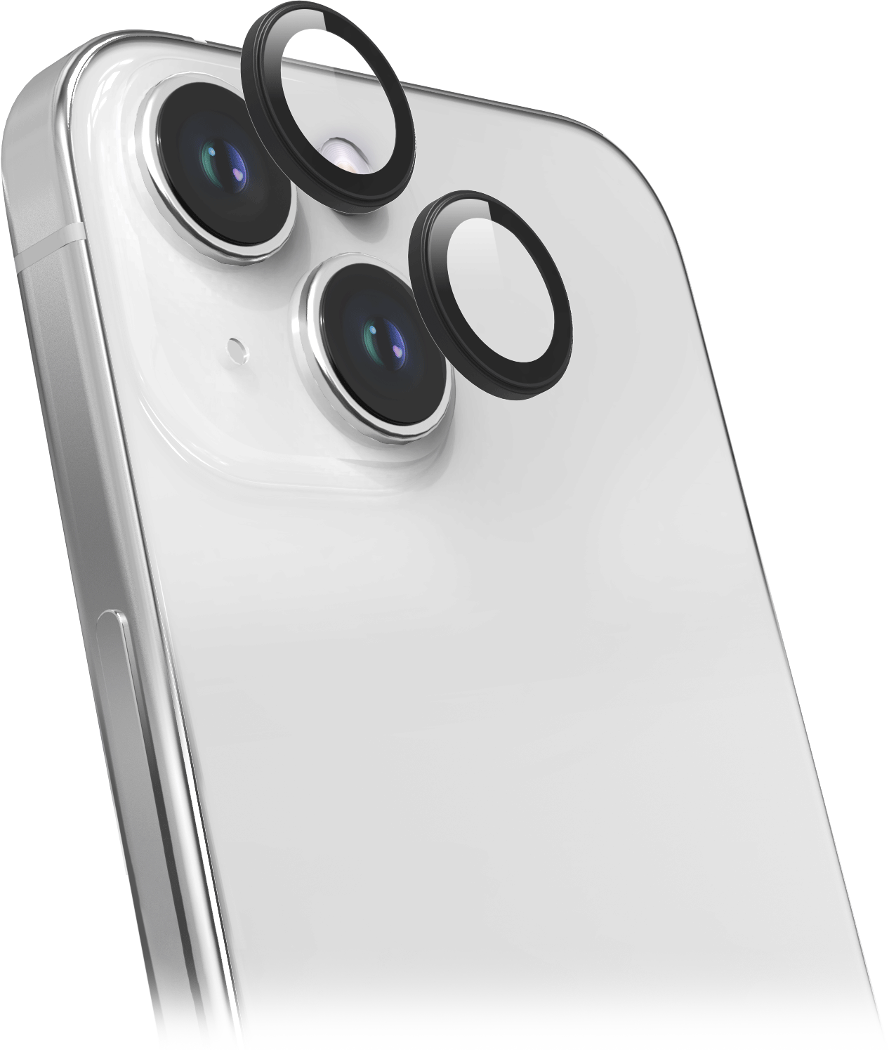 BeHello iPhone 15/15 Plus/14/14 Plus Camera lens protector zwart