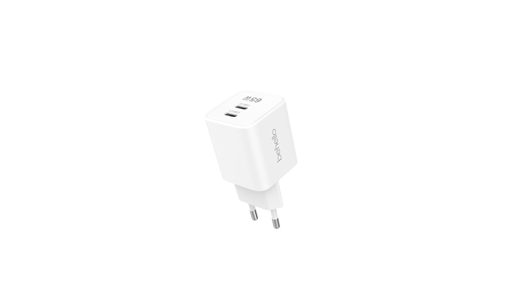 BeHello Oplader 65W GaN met 2 USB-C poorten wit
