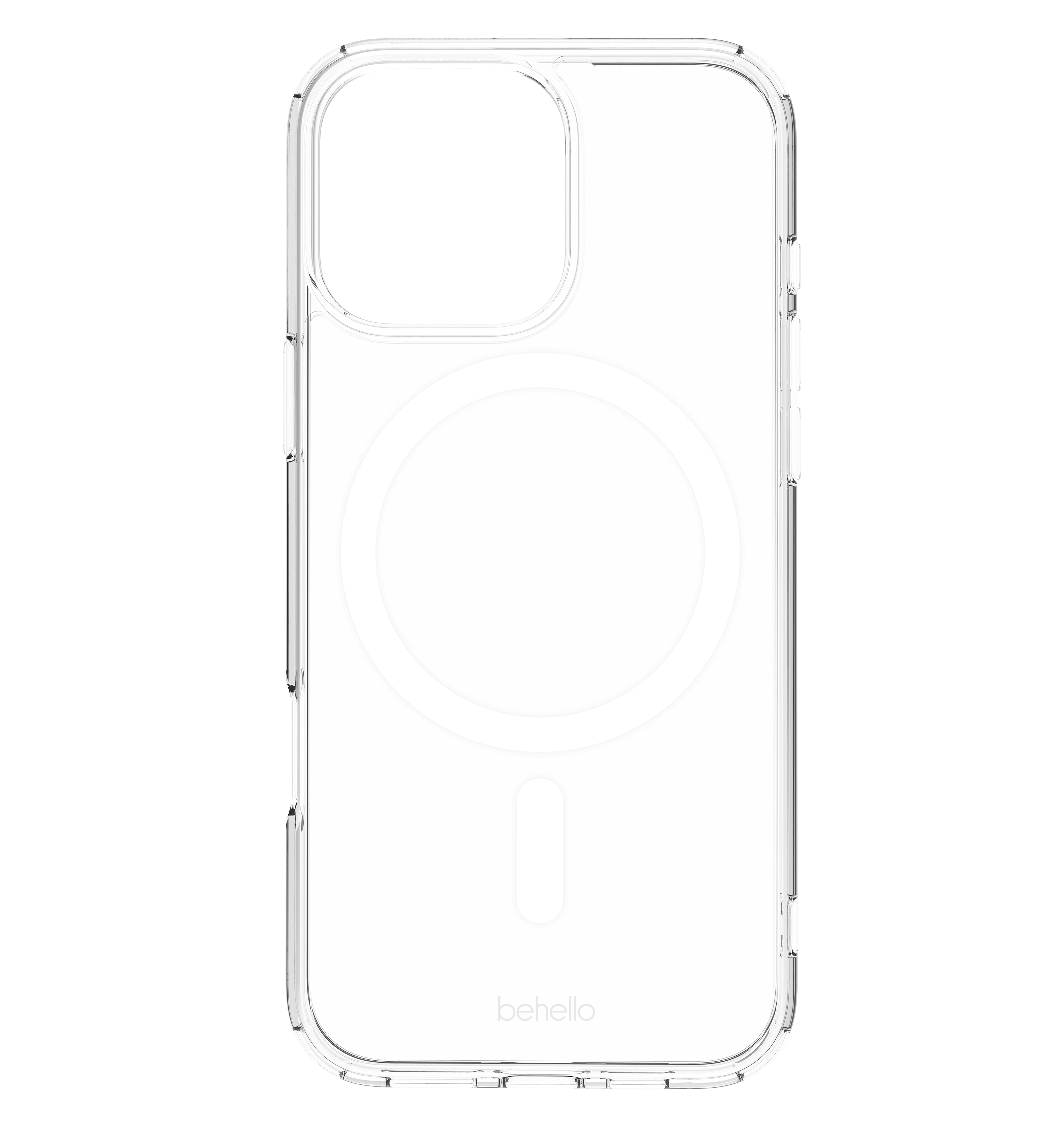BeHello iPhone 16 Pro Clear case met magnetische ring transparant