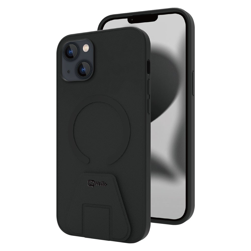 BeHello iPhone 14 Stand case met magnetische ring zwart