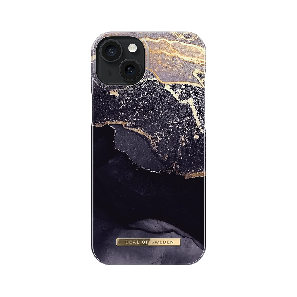 iDeal of Sweden iPhone 15 Plus Fashion back case golden twilight marble