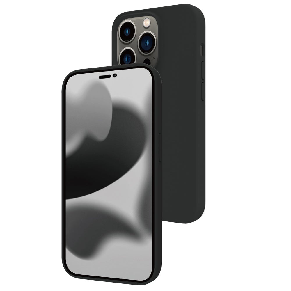 BeHello iPhone 14 Pro Max Soft touch case met magnetische ring zwart