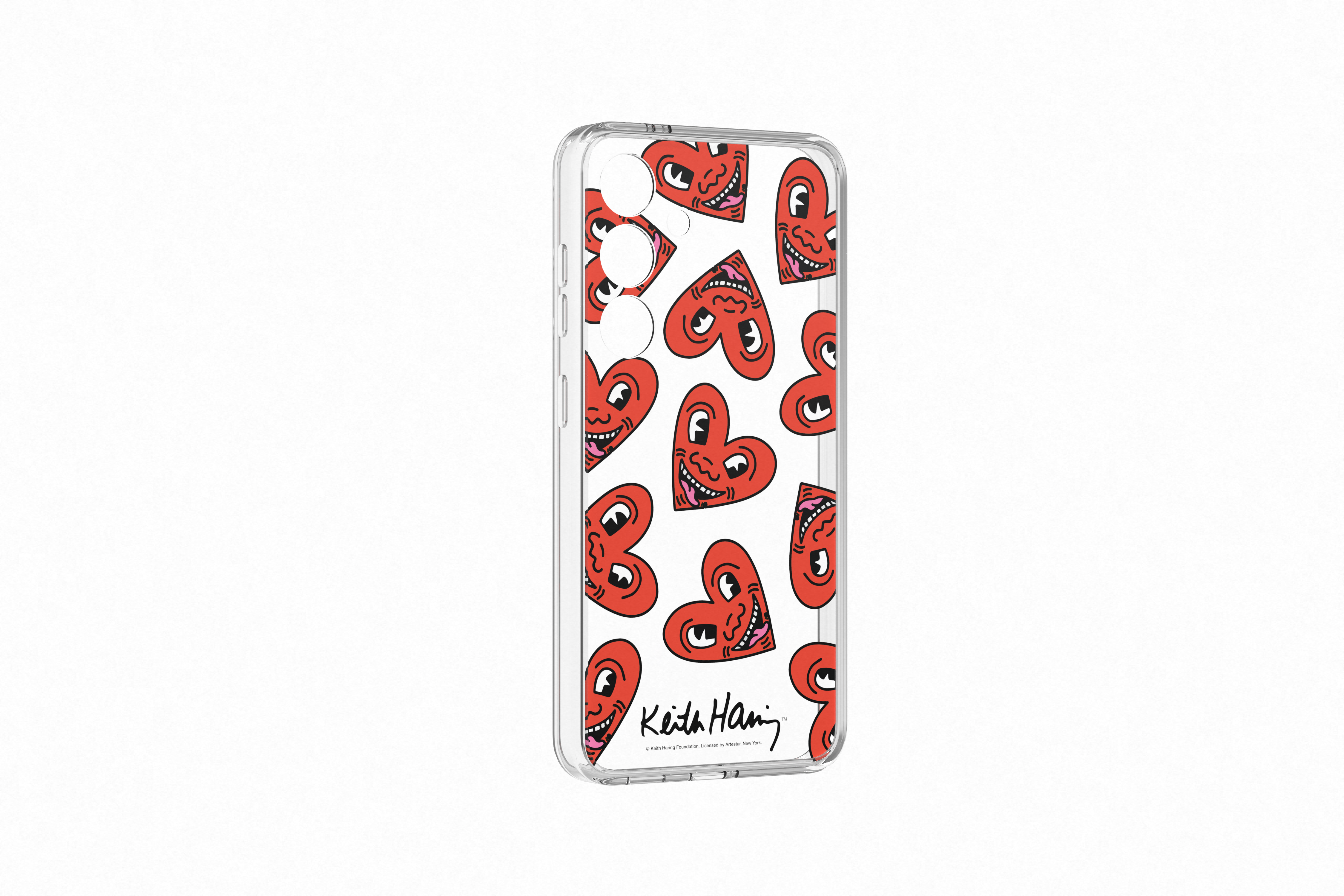 Samsung Galaxy S24 Keith Haring heart plate kaart rood
