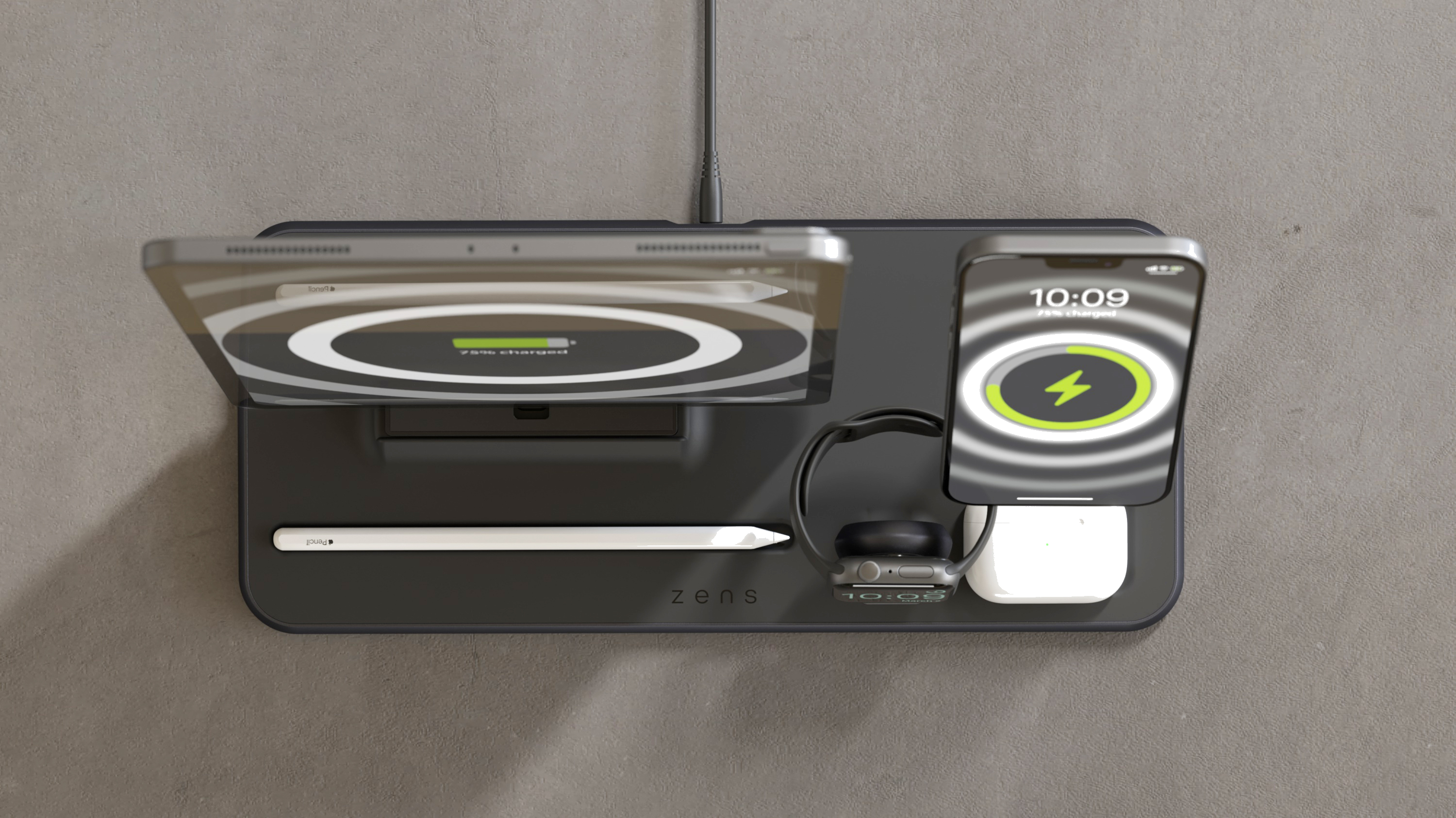 Zens 4-in-1 Draadloze oplader 45W met MagSafe zwart