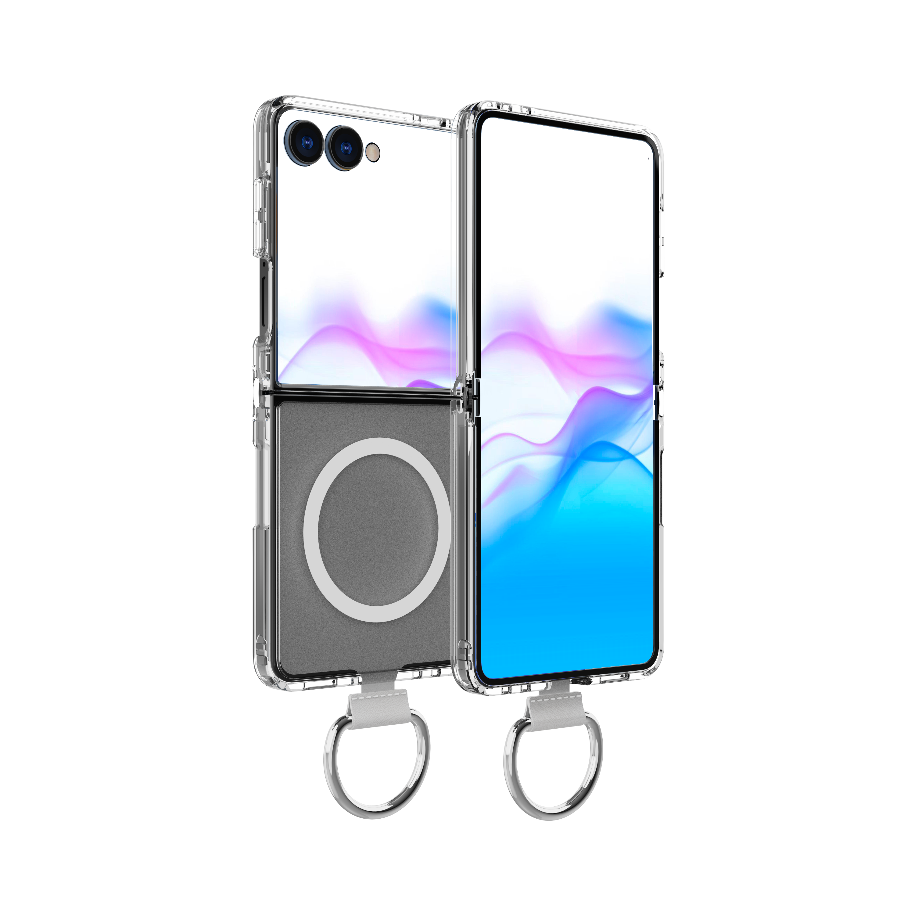 Behello Samsung Galaxy Flip7 Clear magnetic case transparant
