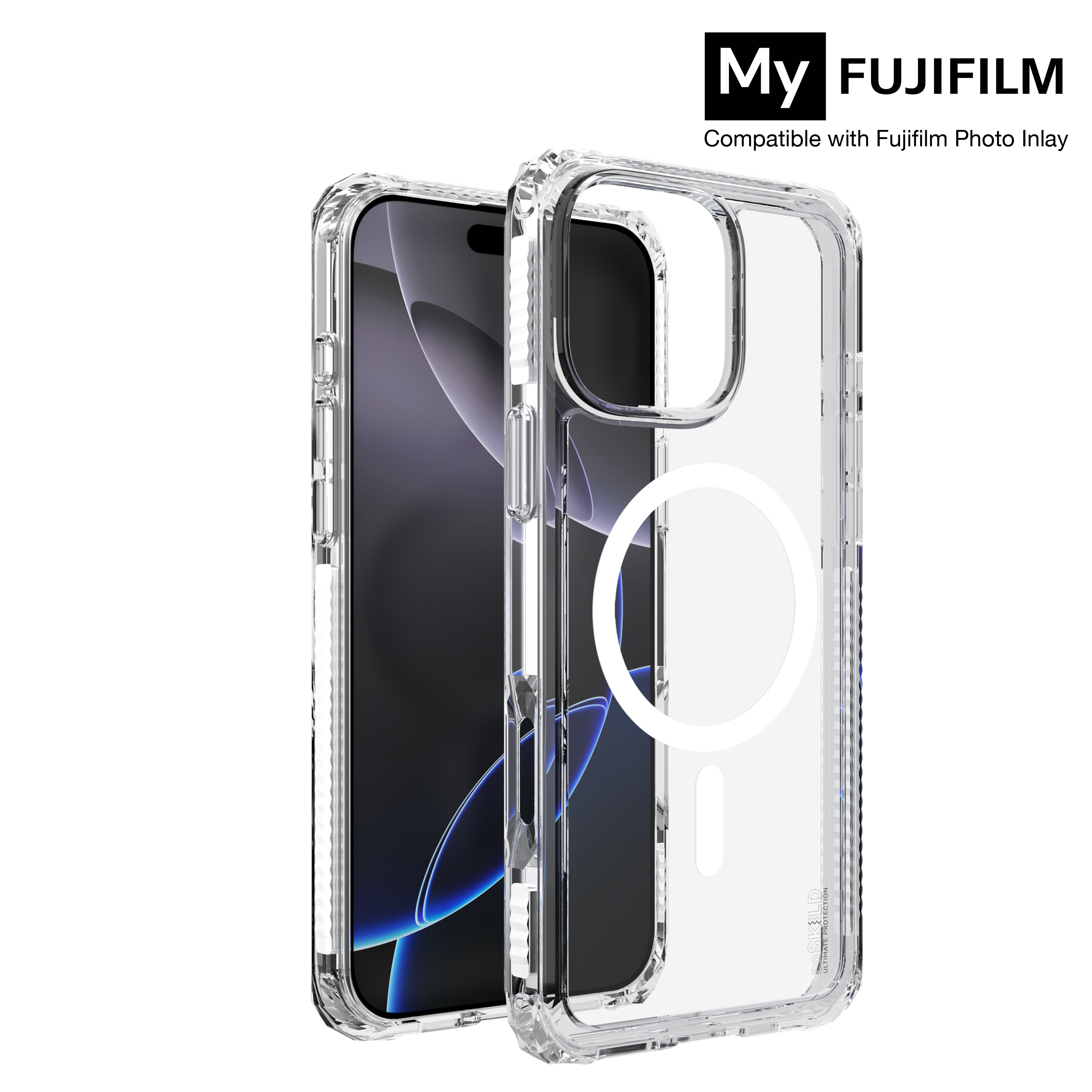 SoSkild iPhone 16 Pro Max Defend heavy impact case met magnetische ring transparant