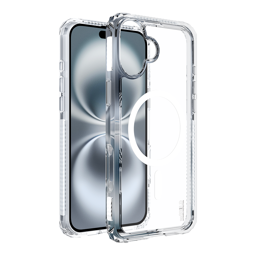 SoSkild iPhone 16 Plus Defend heavy impact case met magnetische ring transparant