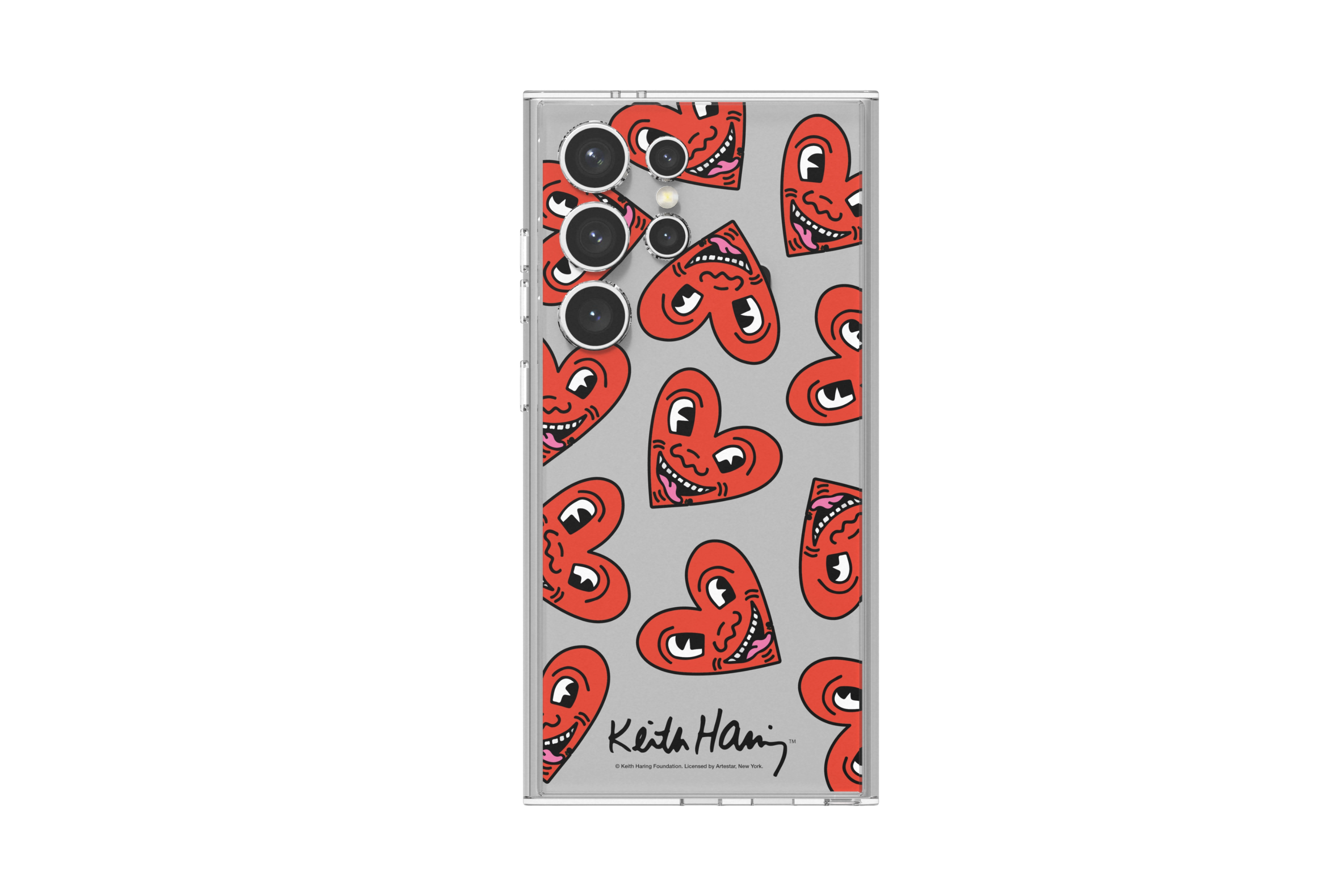 Samsung Galaxy S24 Ultra Keith Haring heart plate kaart rood