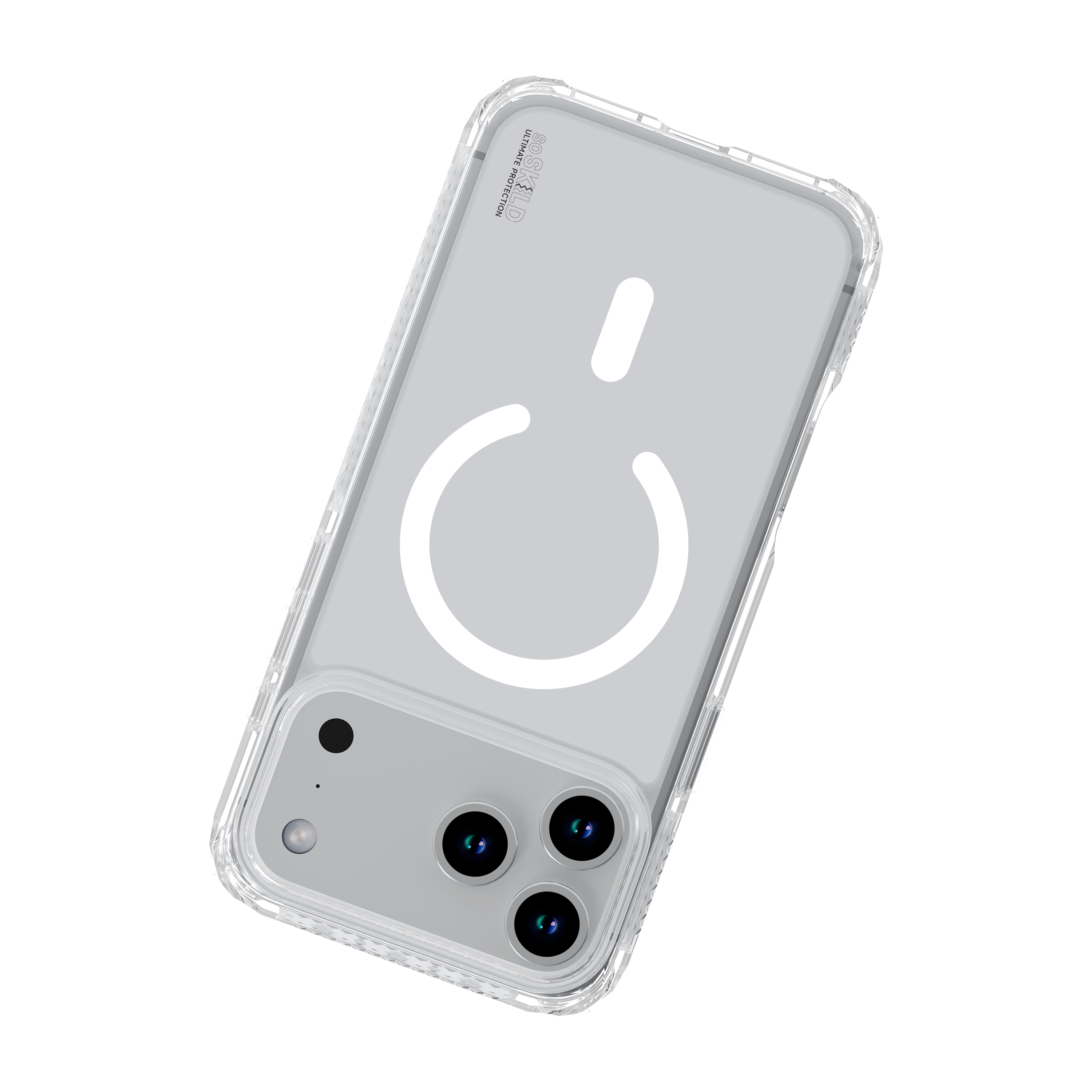 SoSkild iPhone 17 Pro Max Defend heavy impact case met magnetische ring transparant