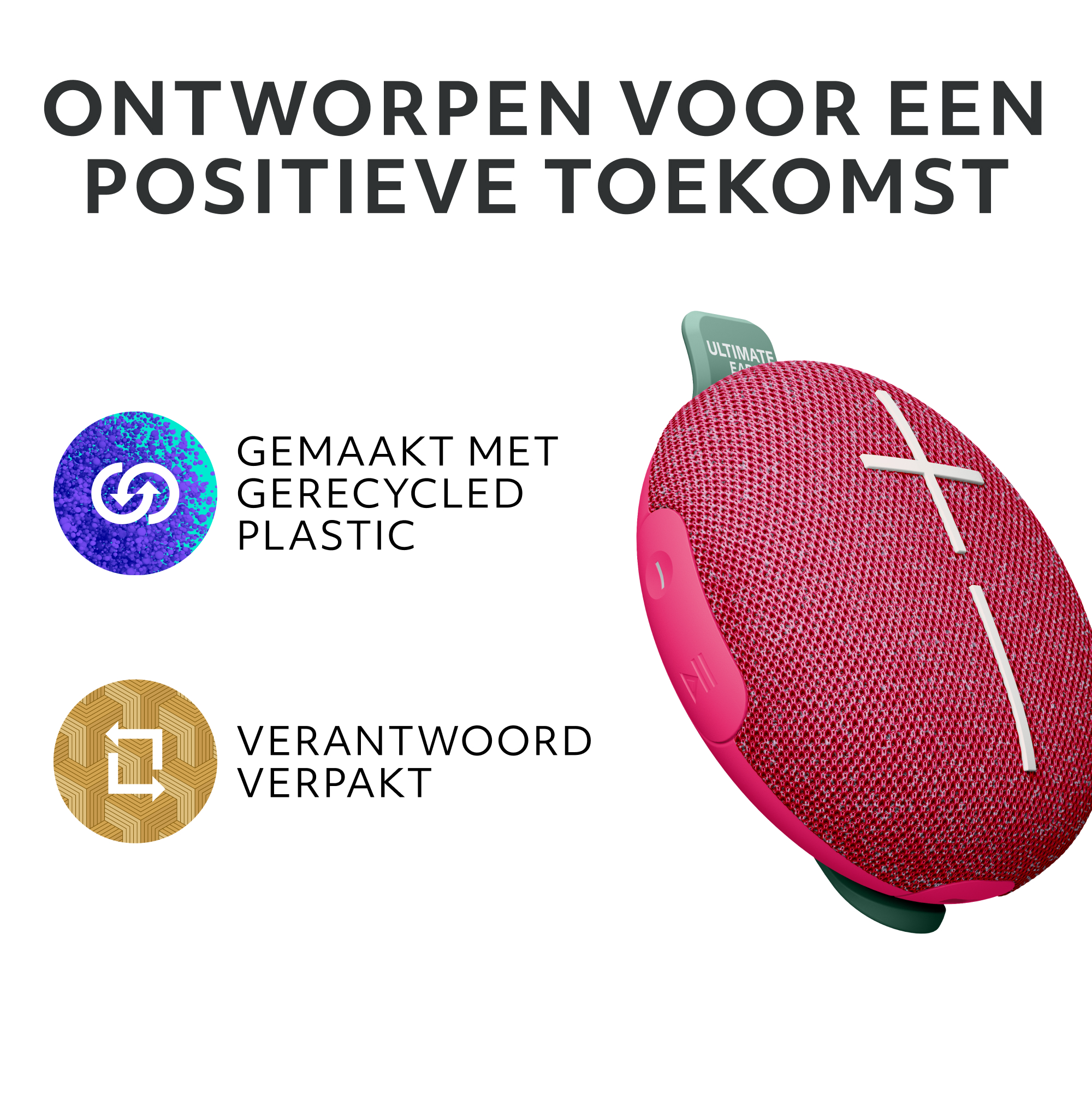 Ultimate Ears Miniroll bluetooth speaker roze