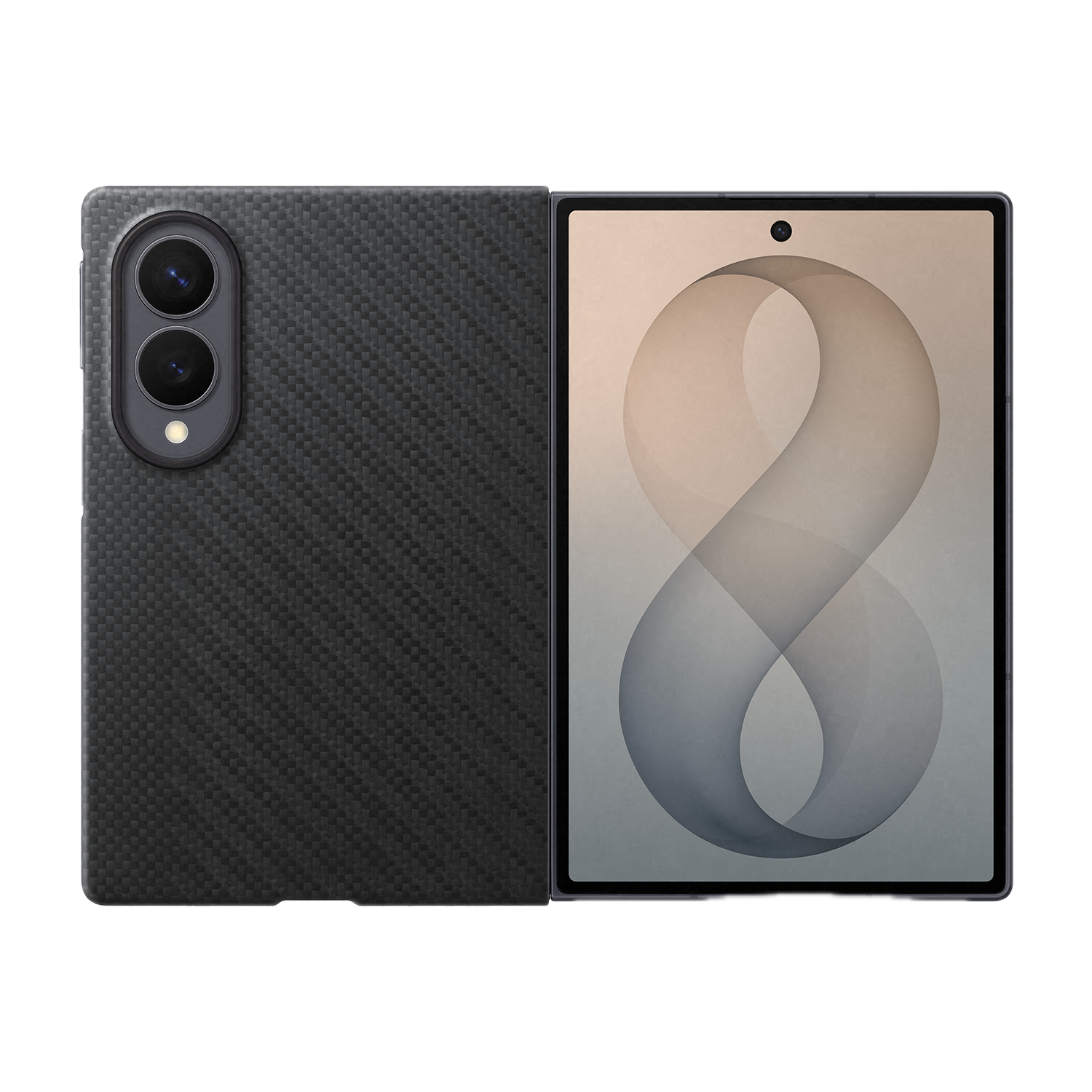 Samsung Galaxy Z Fold8 Carbon magnet case zwart