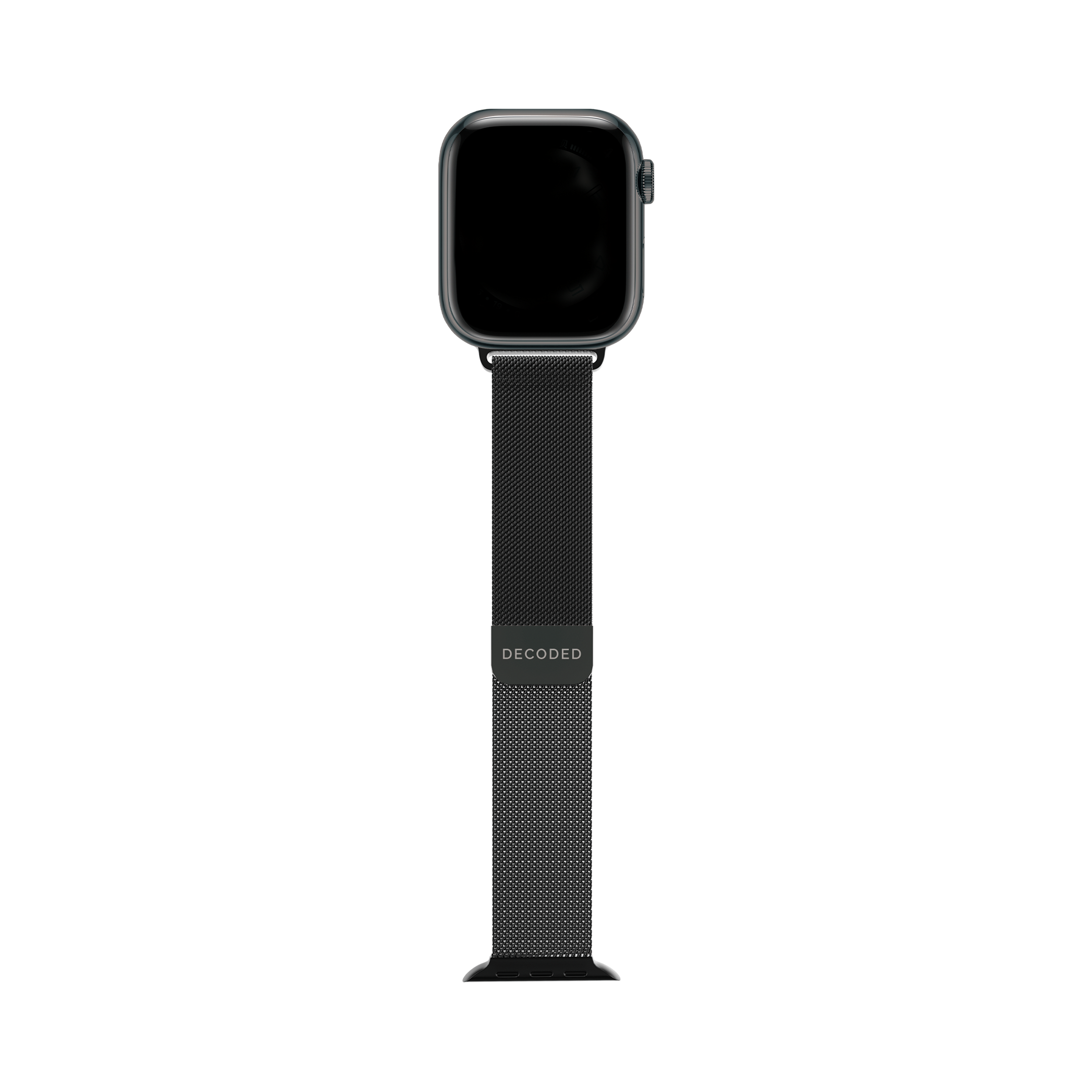 Decoded Milan Traction bandje voor Apple Watch (1e t/m 10e generatie/SE) 45/44/42 mm zwart