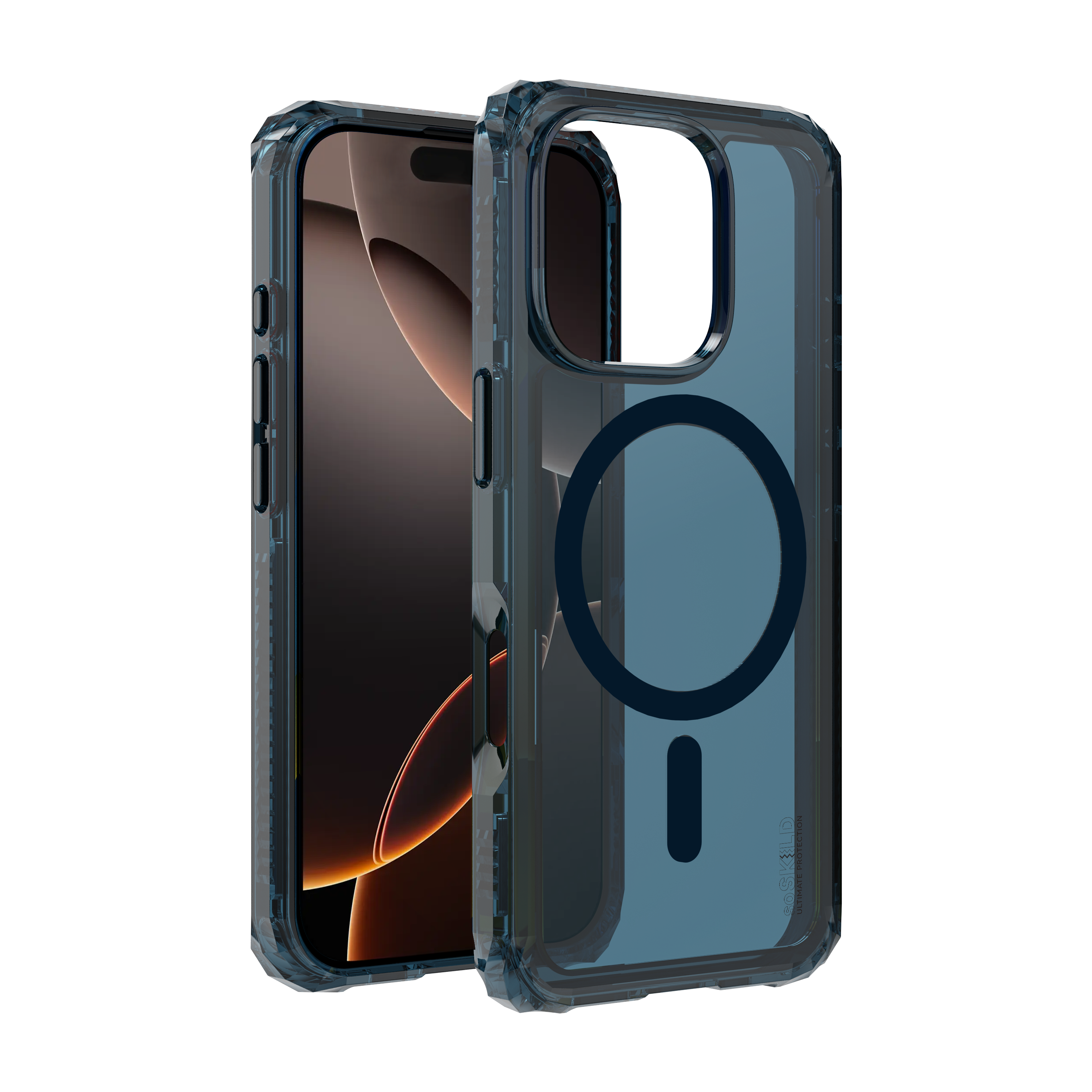 SoSkild iPhone 16 Pro Defend heavy impact case met magnetische ring grijs