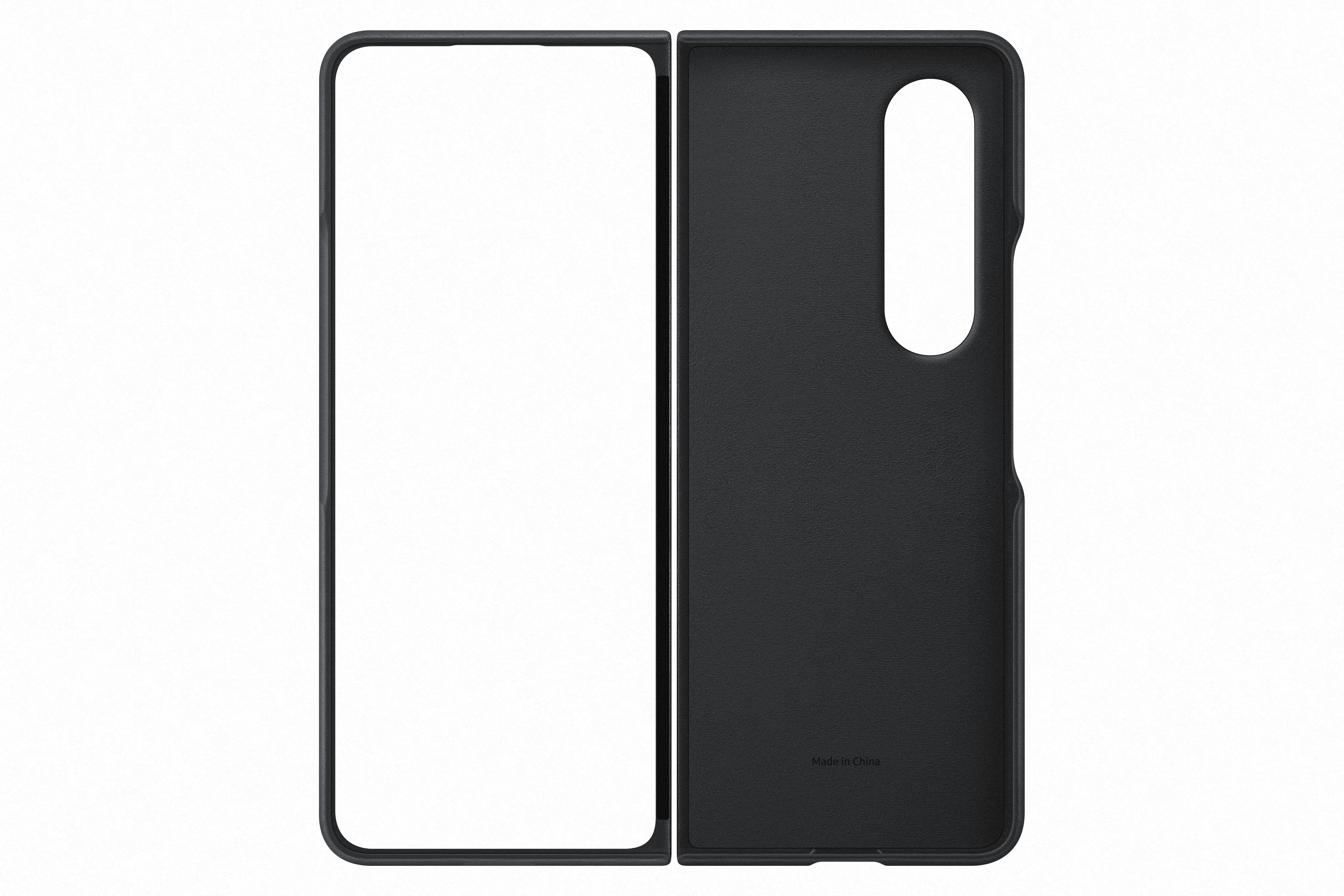 Samsung Galaxy Z Fold4 Leather case zwart