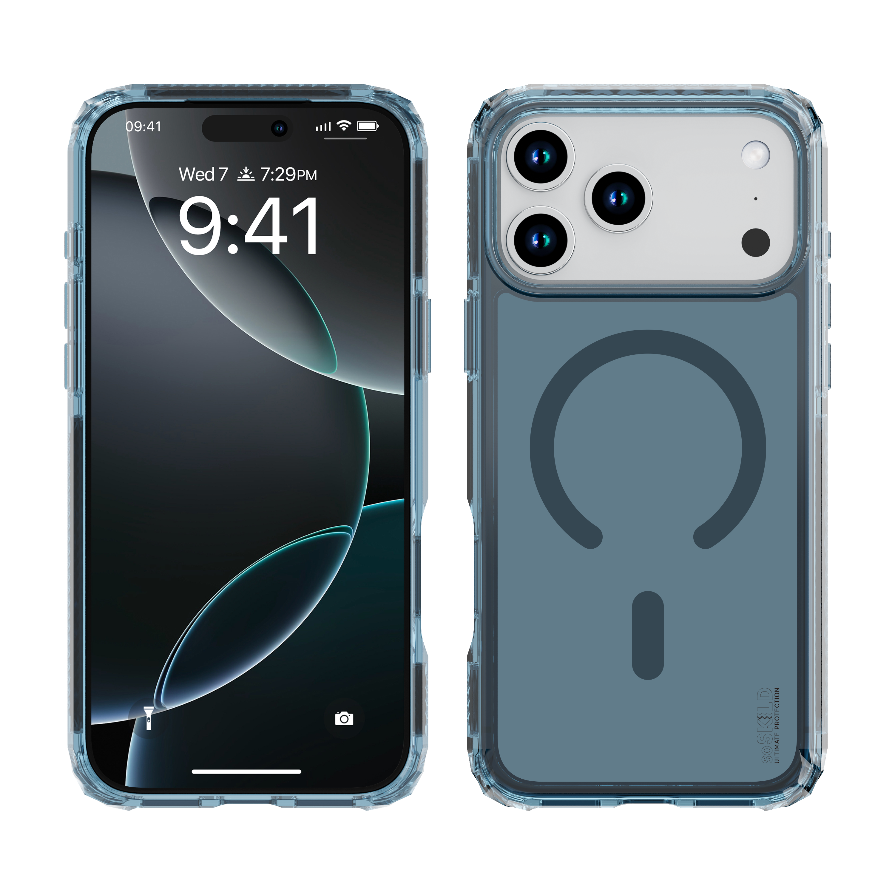 SoSkild iPhone 17 Pro Max Defend heavy impact case met magnetische ring grijs