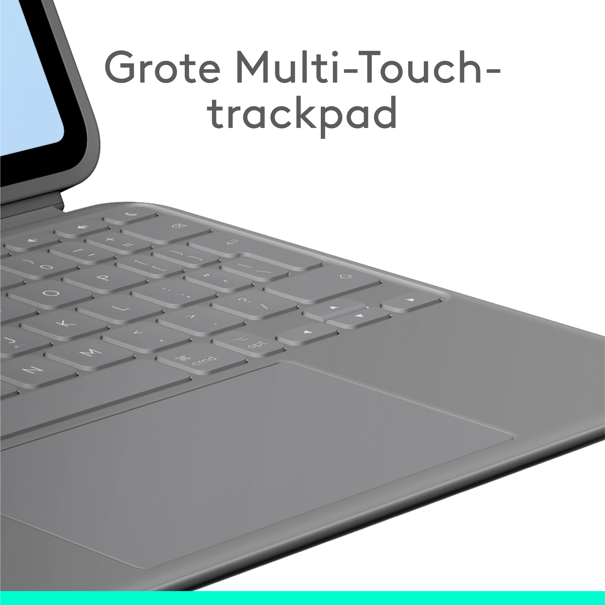 Logitech iPad Air 11 inch (M2) Combo touch toetsenbordcase UK grijs