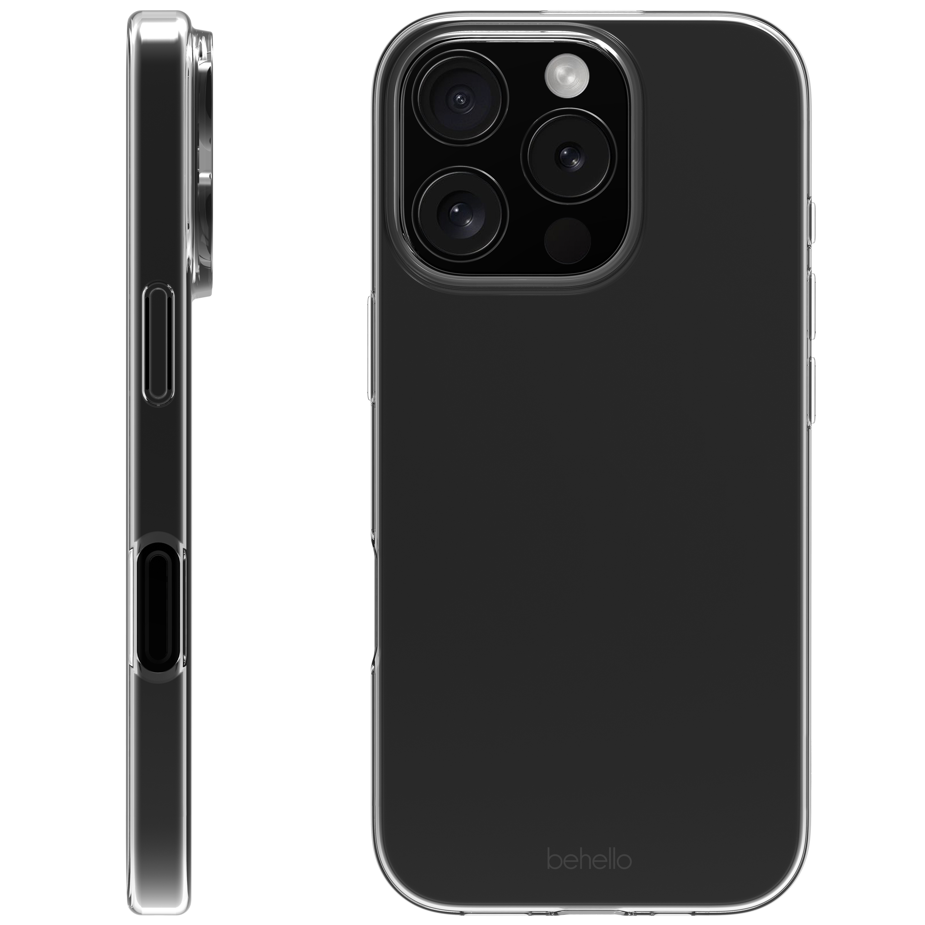 Behello iPhone 16 Pro Max Thin gel case transparant