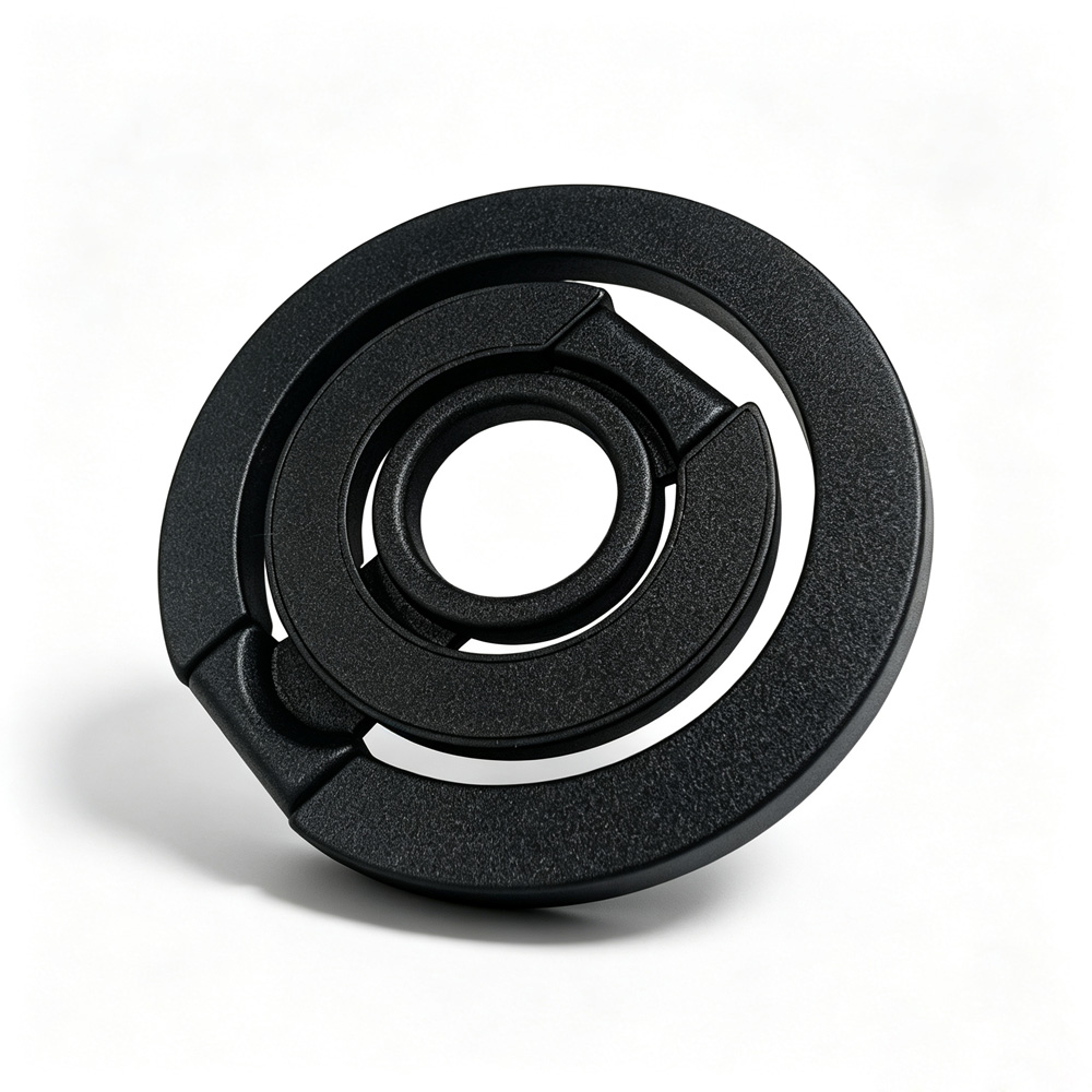 BeHello Magnetische telefoonhouder met dubbele ring zwart