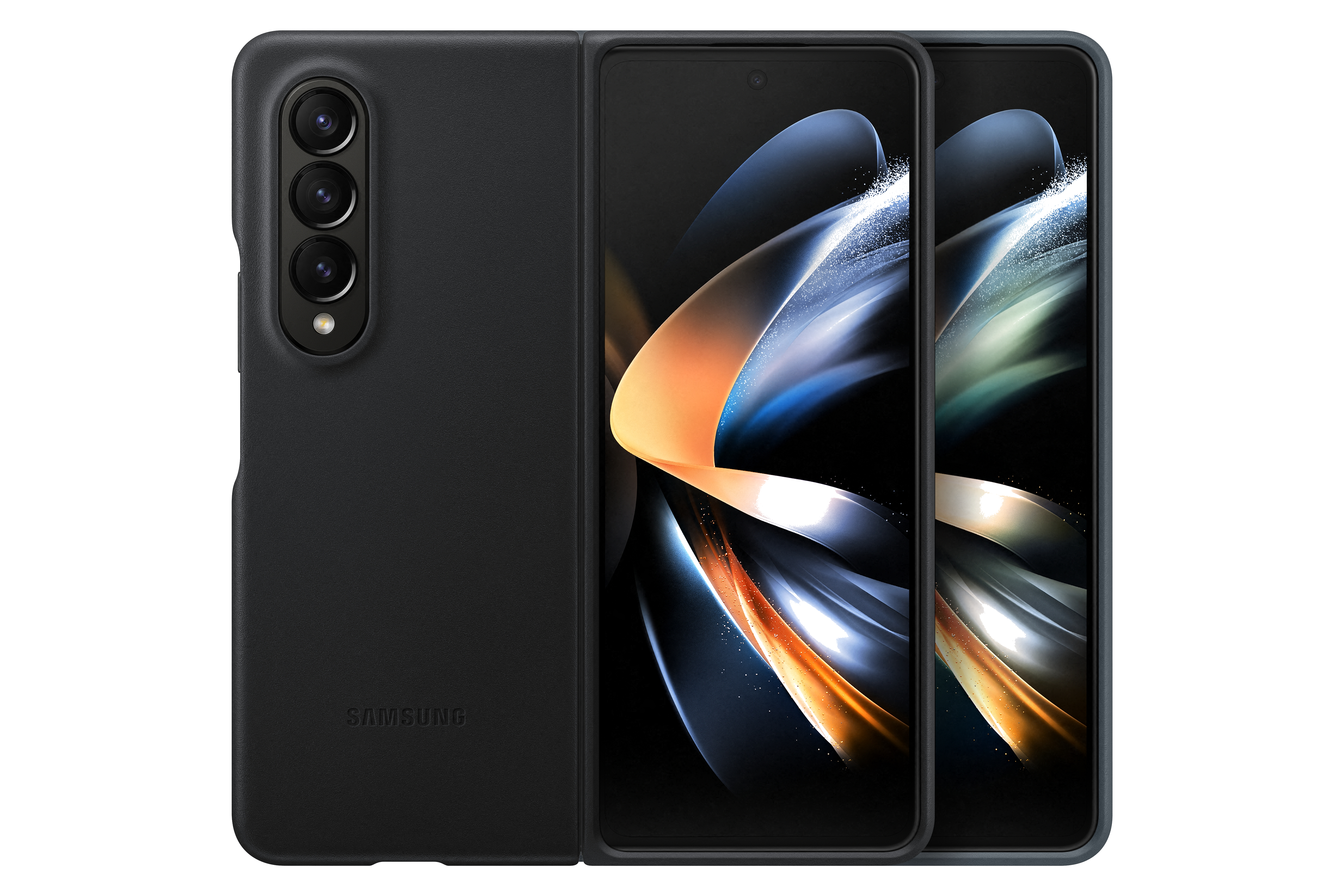 Samsung Galaxy Z Fold4 Leather case zwart