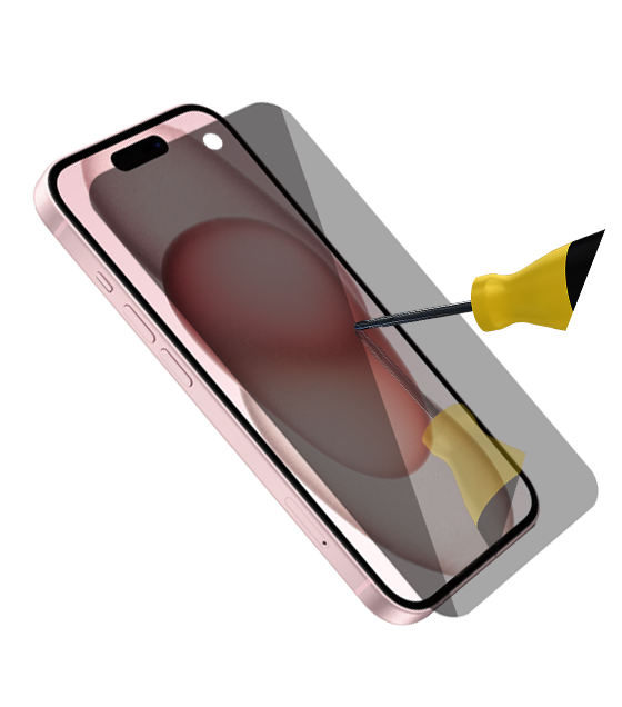 BeHello iPhone 15 Privacy glass screen protector