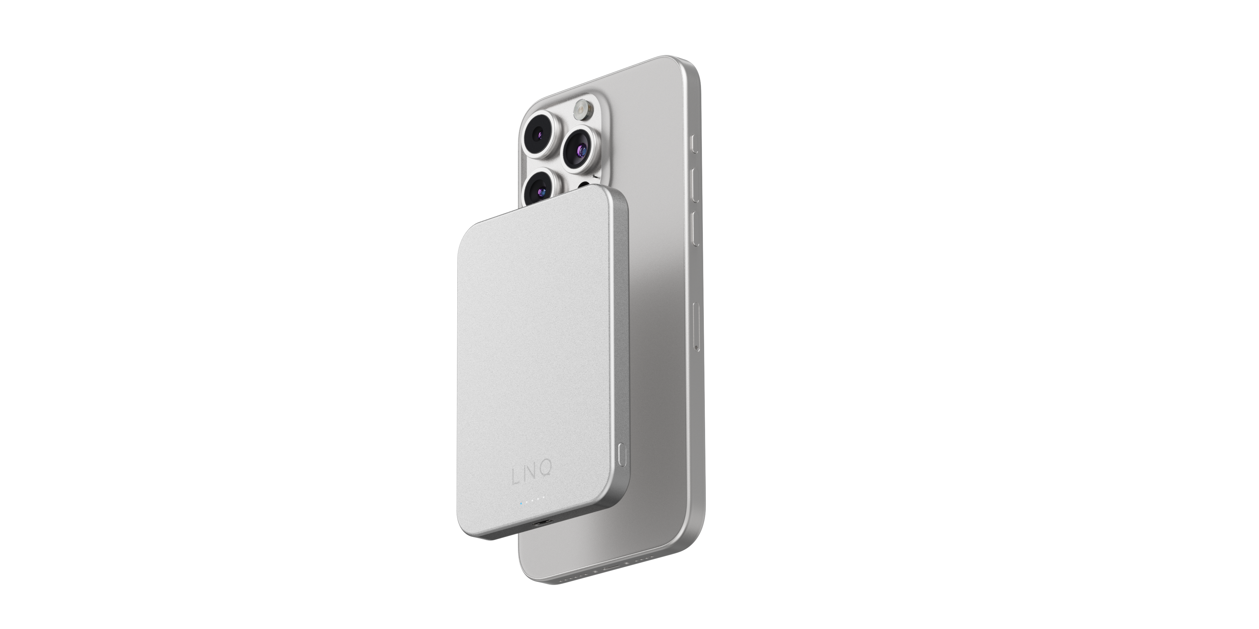 LINQ Draadloze powerbank met magnetische ring 5.000mAh grijs