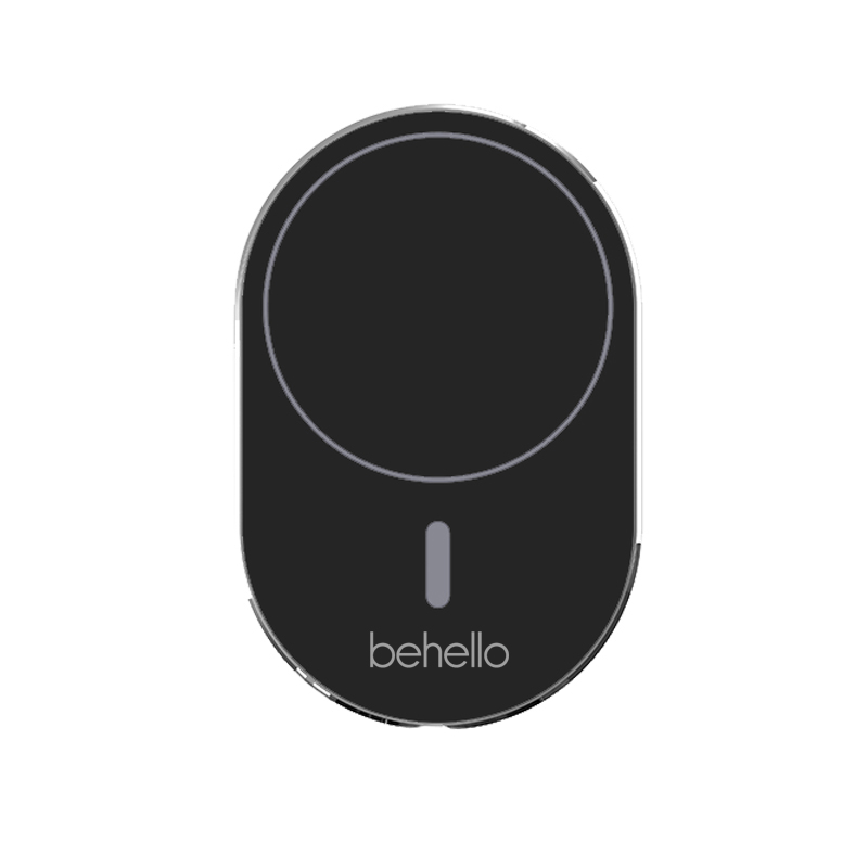 BeHello Draadloze autolader met magnetische ring zwart