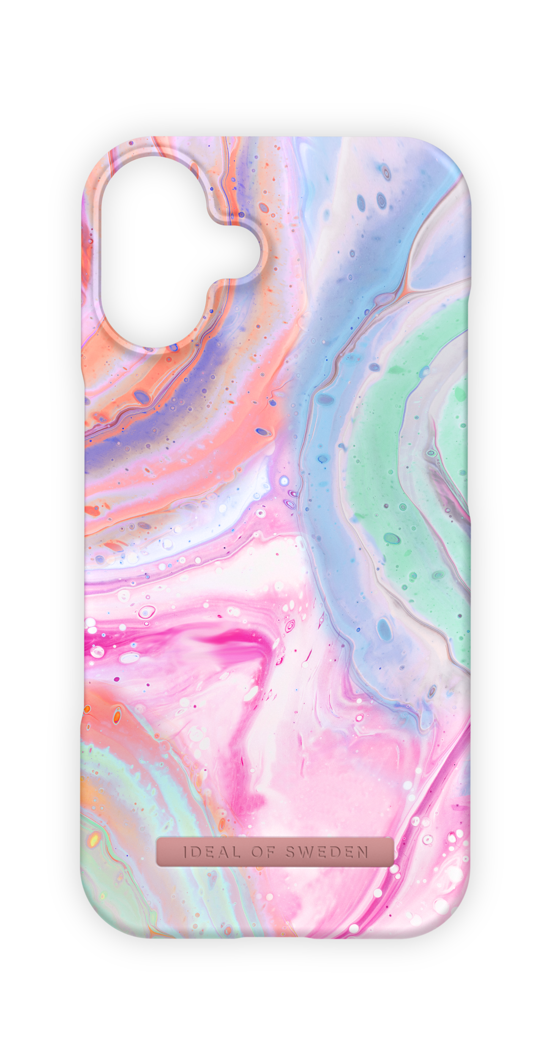 iDeal of Sweden iPhone 16 Fashion back case met magnetische ring pastel marble