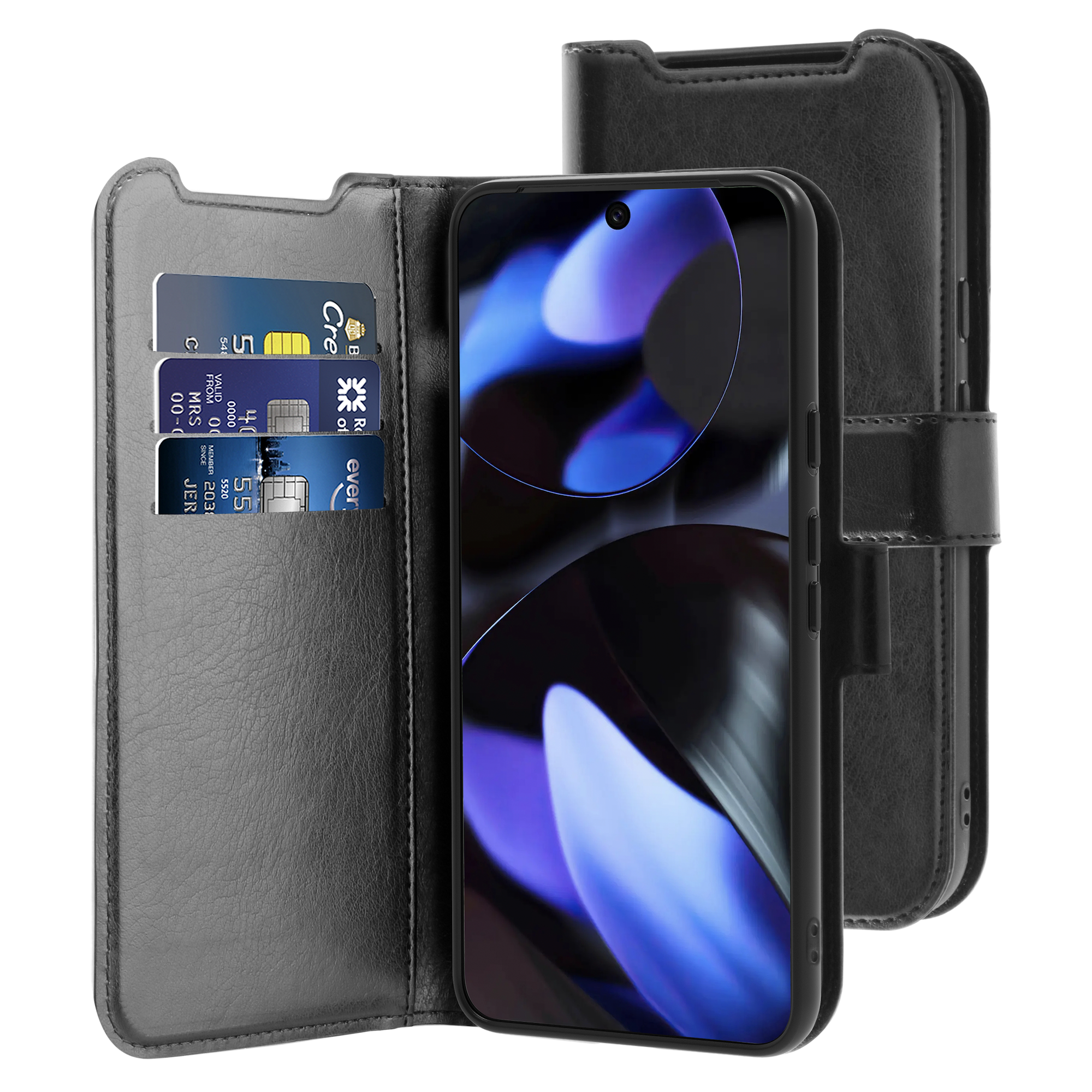 BeHello Google Pixel 9A Gel wallet case zwart