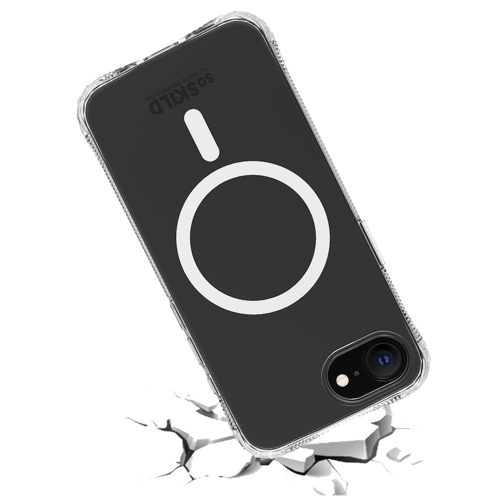 SoSkild iPhone 17e / 16e Absorb impact case met magnetische ring transparant