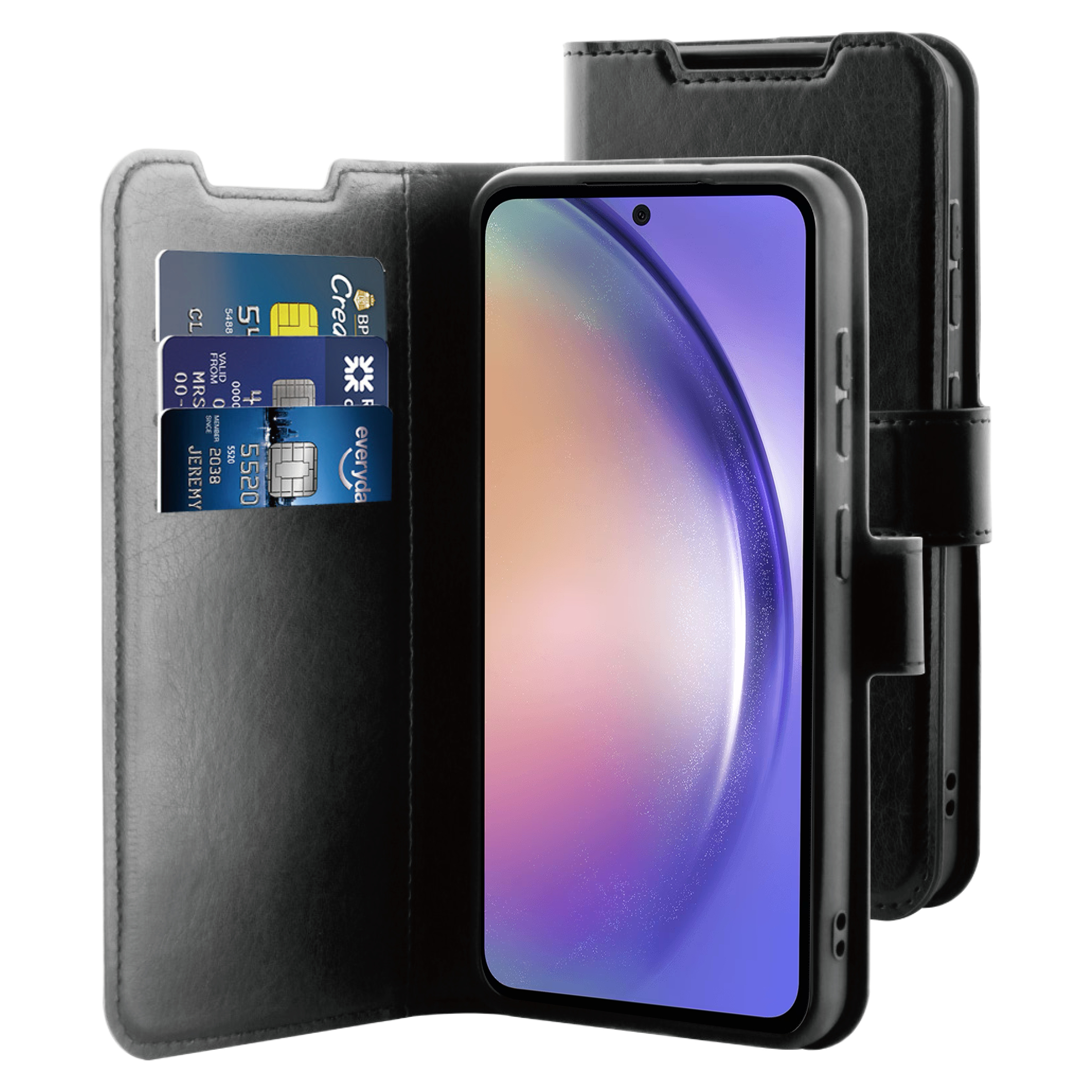 BeHello Samsung Galaxy A55 Gel wallet case zwart