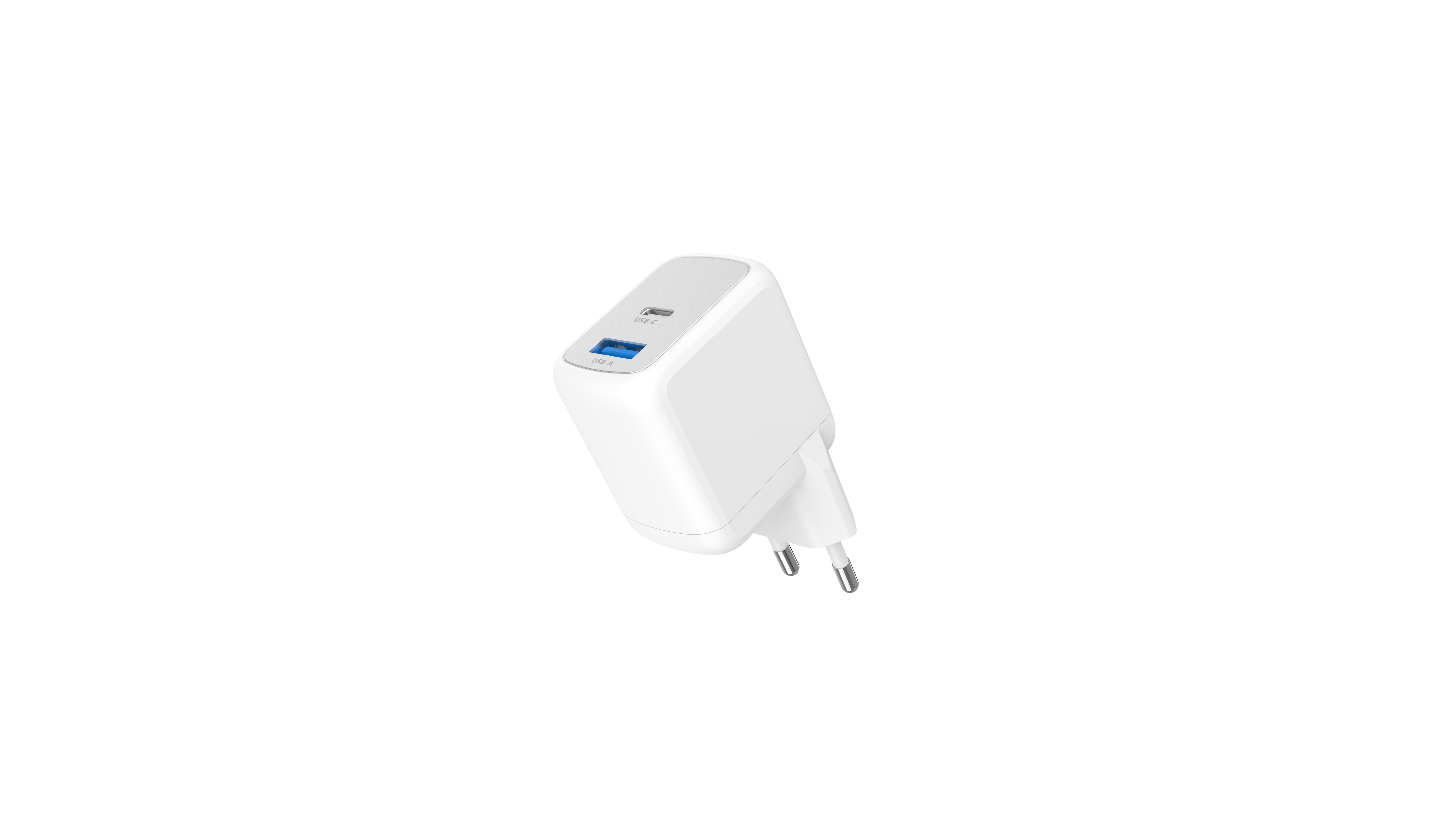 BeHello Oplader 45W GaN met 2 poorten (USB-C en USB-A) wit