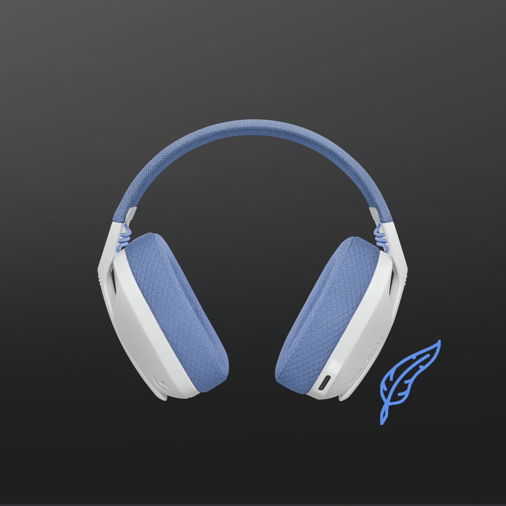 Logitech G G435 draadloze gaming headset blauw/wit