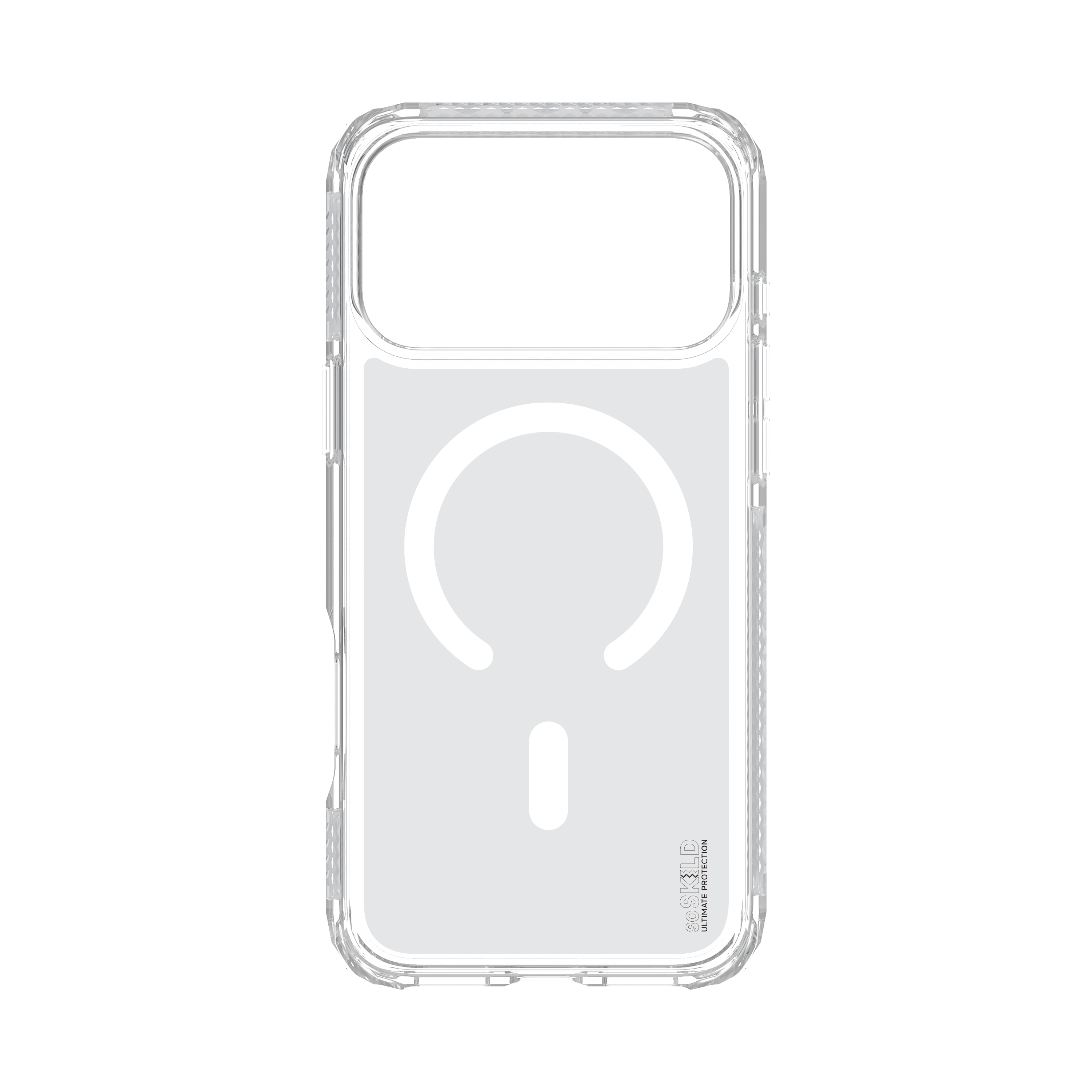 SoSkild iPhone 17 Pro Max Defend heavy impact case met magnetische ring transparant