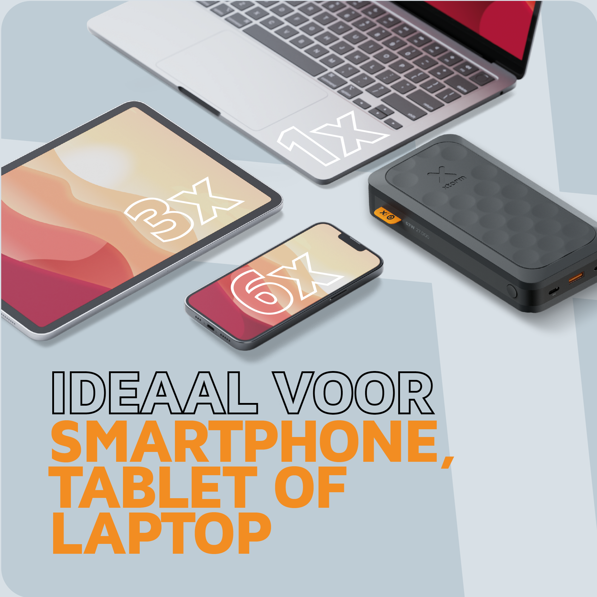 Xtorm Powerbank 27.000mAh 67W zwart