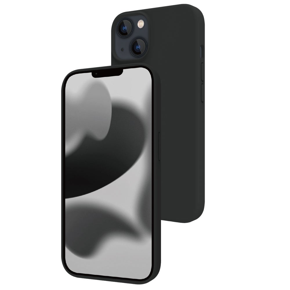 BeHello iPhone 14 Plus Soft touch case met magnetische ring zwart