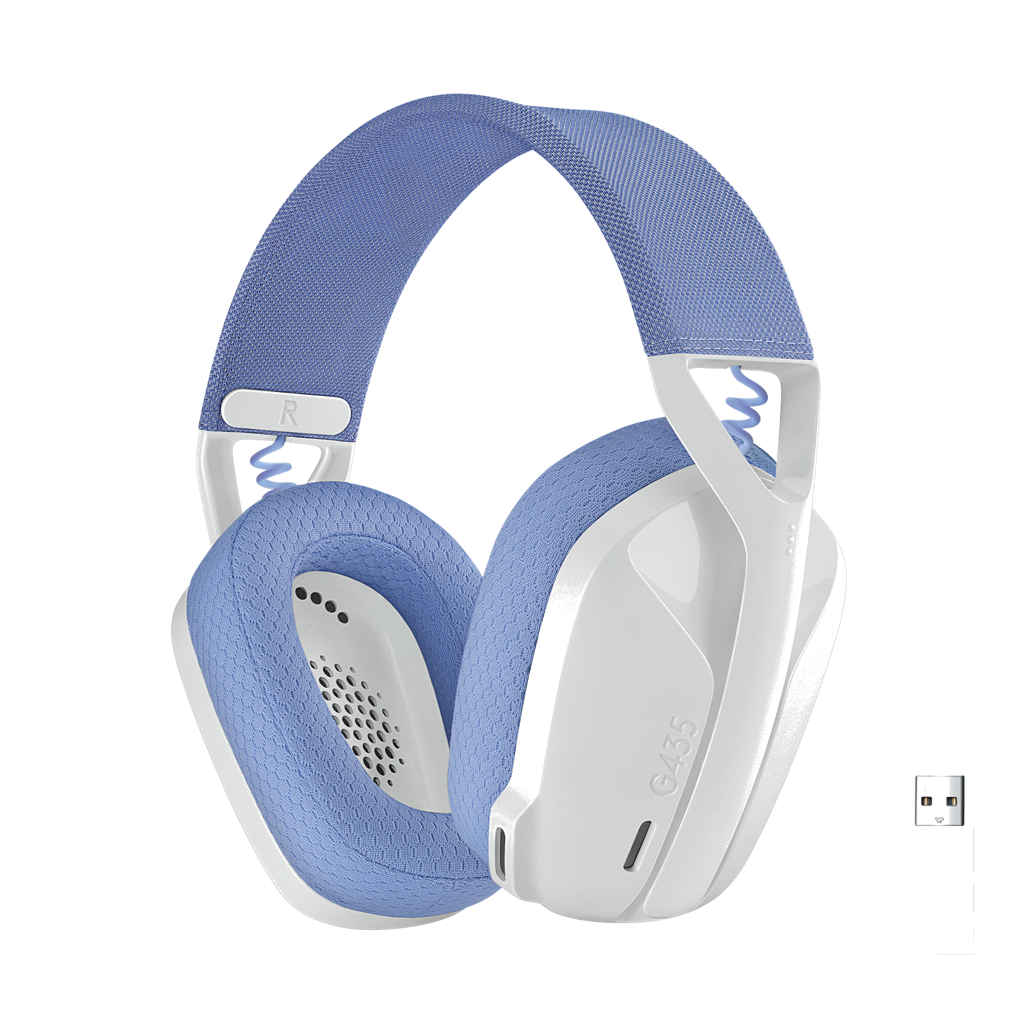 Logitech G G435 draadloze gaming headset blauw/wit