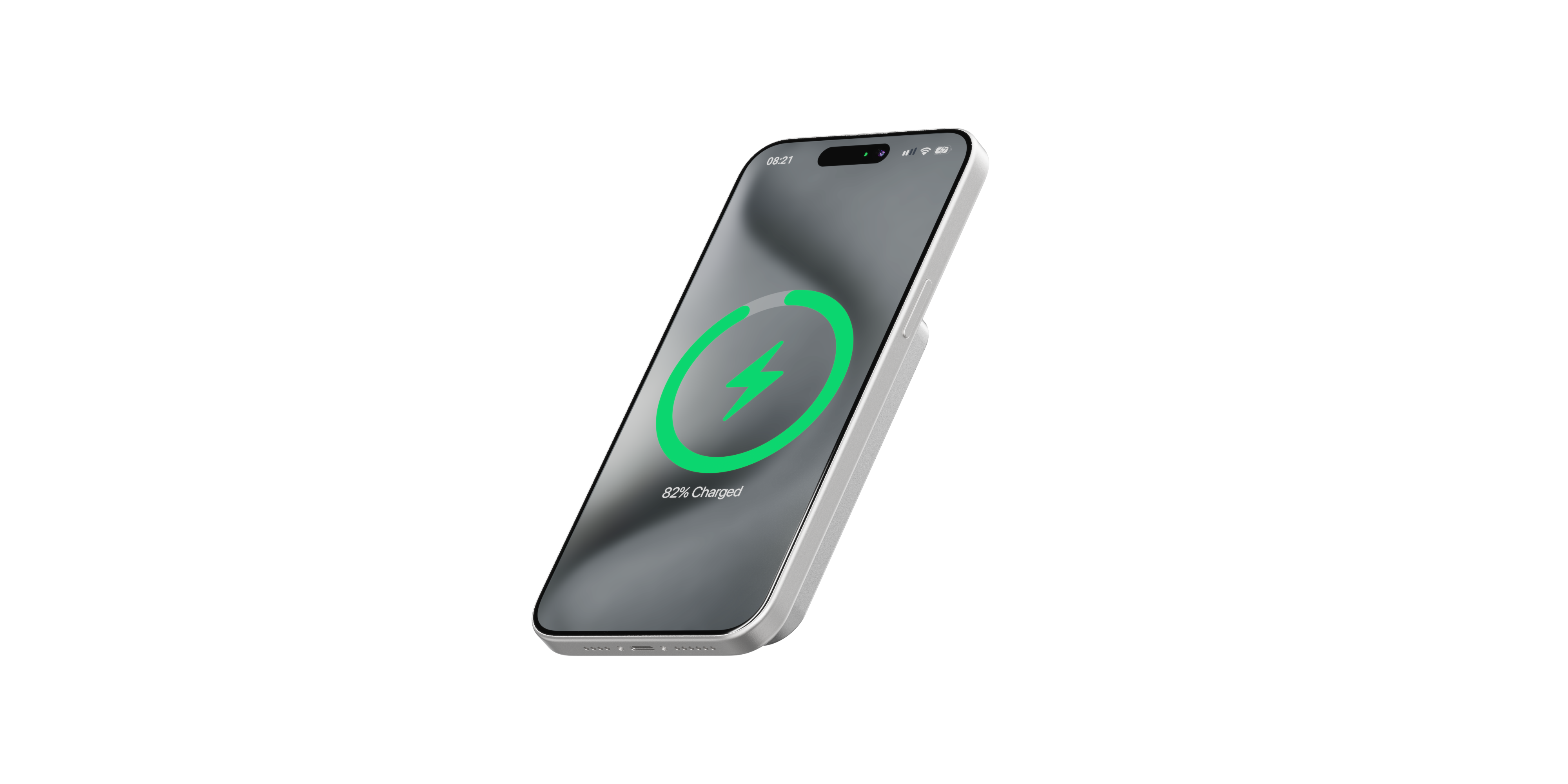 LINQ Draadloze powerbank met magnetische ring 5.000mAh grijs