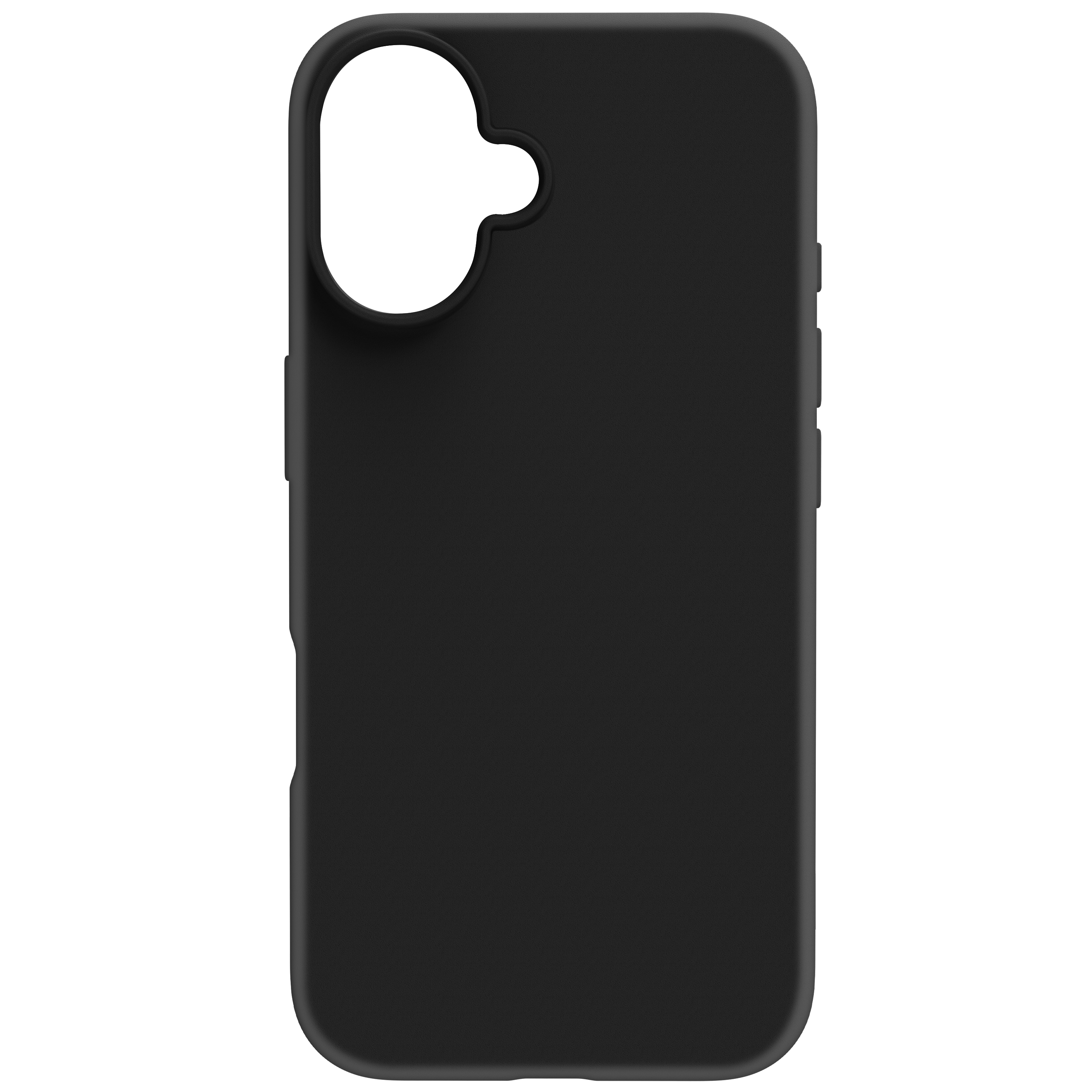 BeHello iPhone 16 Soft touch case met magnetische ring zwart