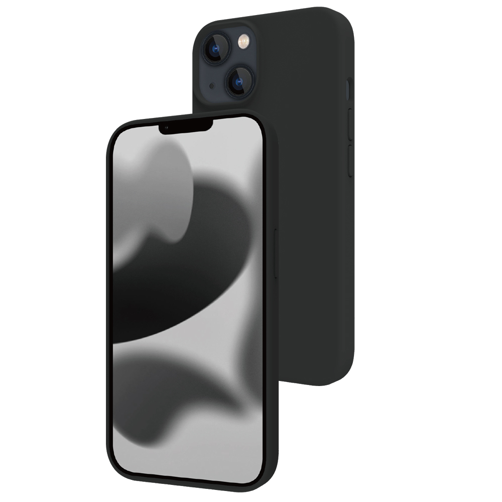 BeHello iPhone 14 Plus Soft touch case met magnetische ring zwart
