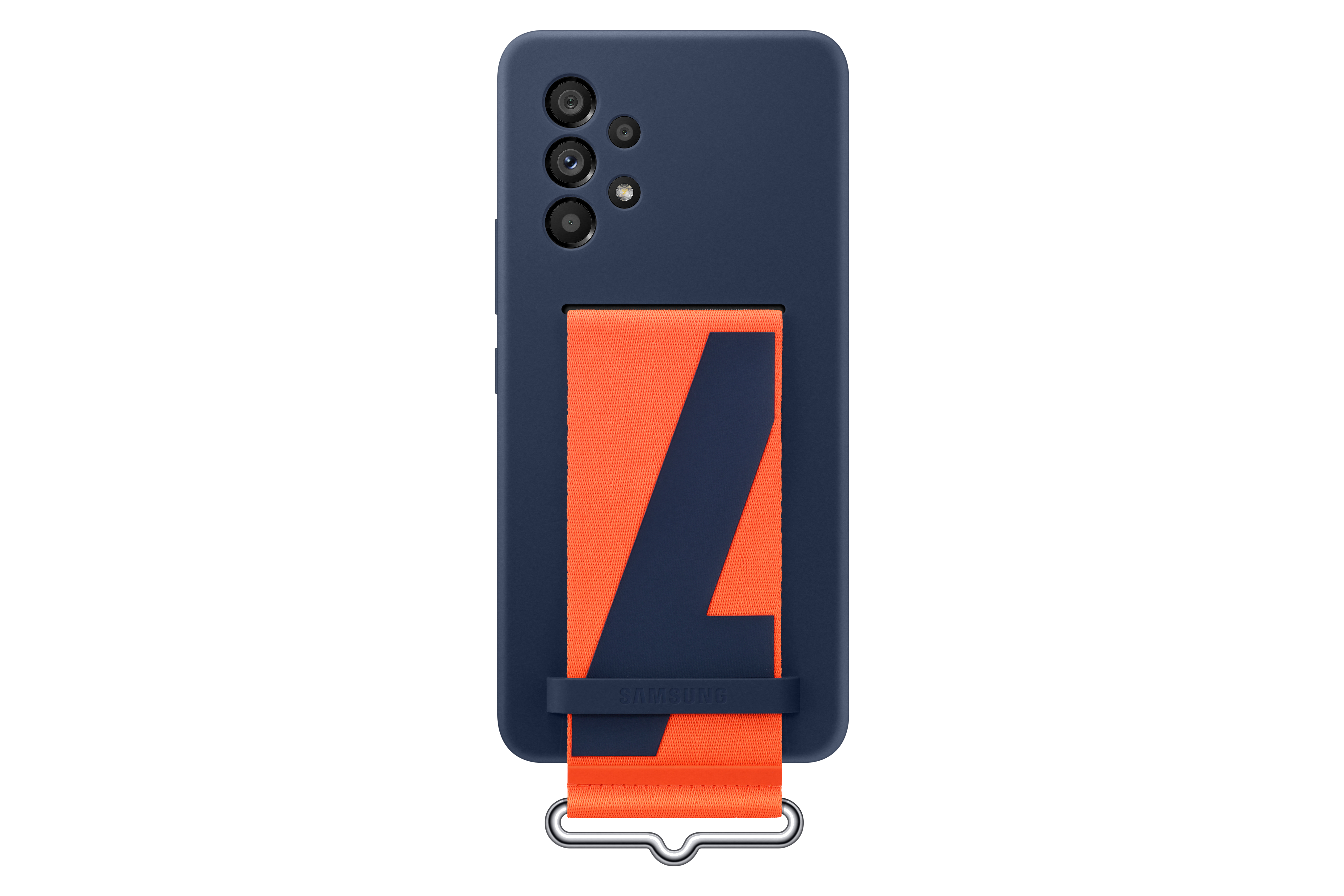 Samsung Galaxy A53 Silicone case met strap navy