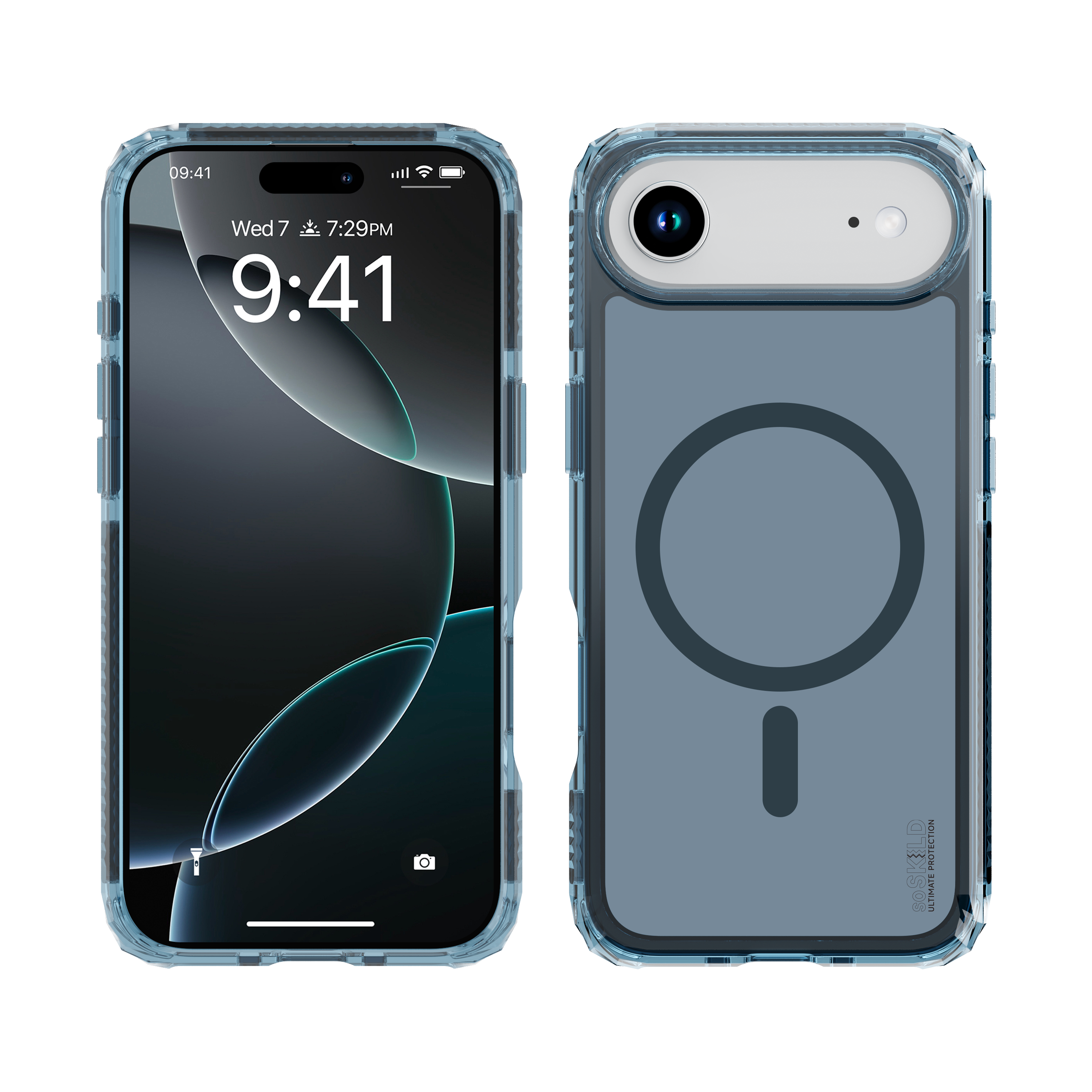 SoSkild iPhone Air Defend heavy impact case met magnetische ring grijs