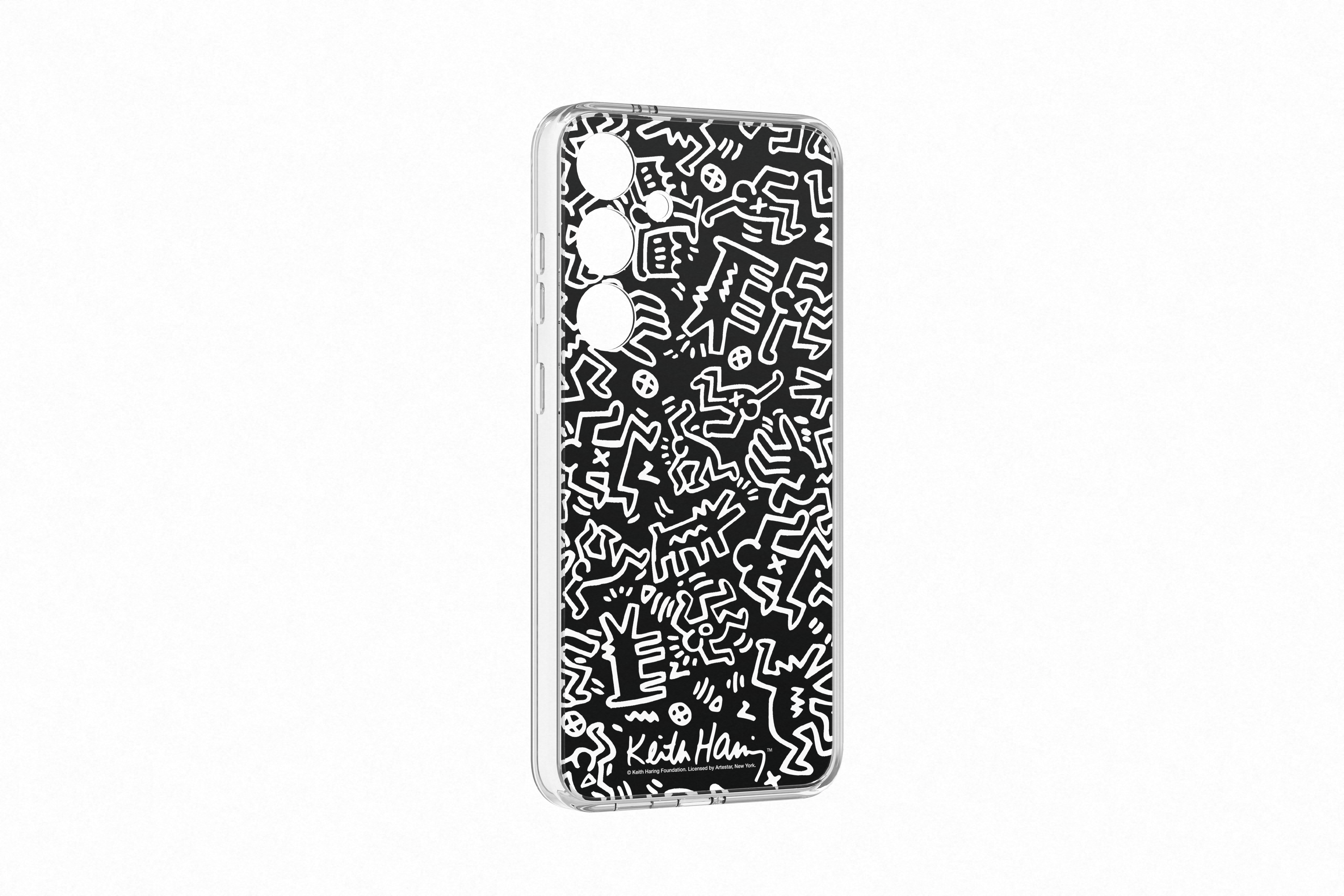 Samsung Galaxy S24+ Keith Haring mono plate kaart zwart