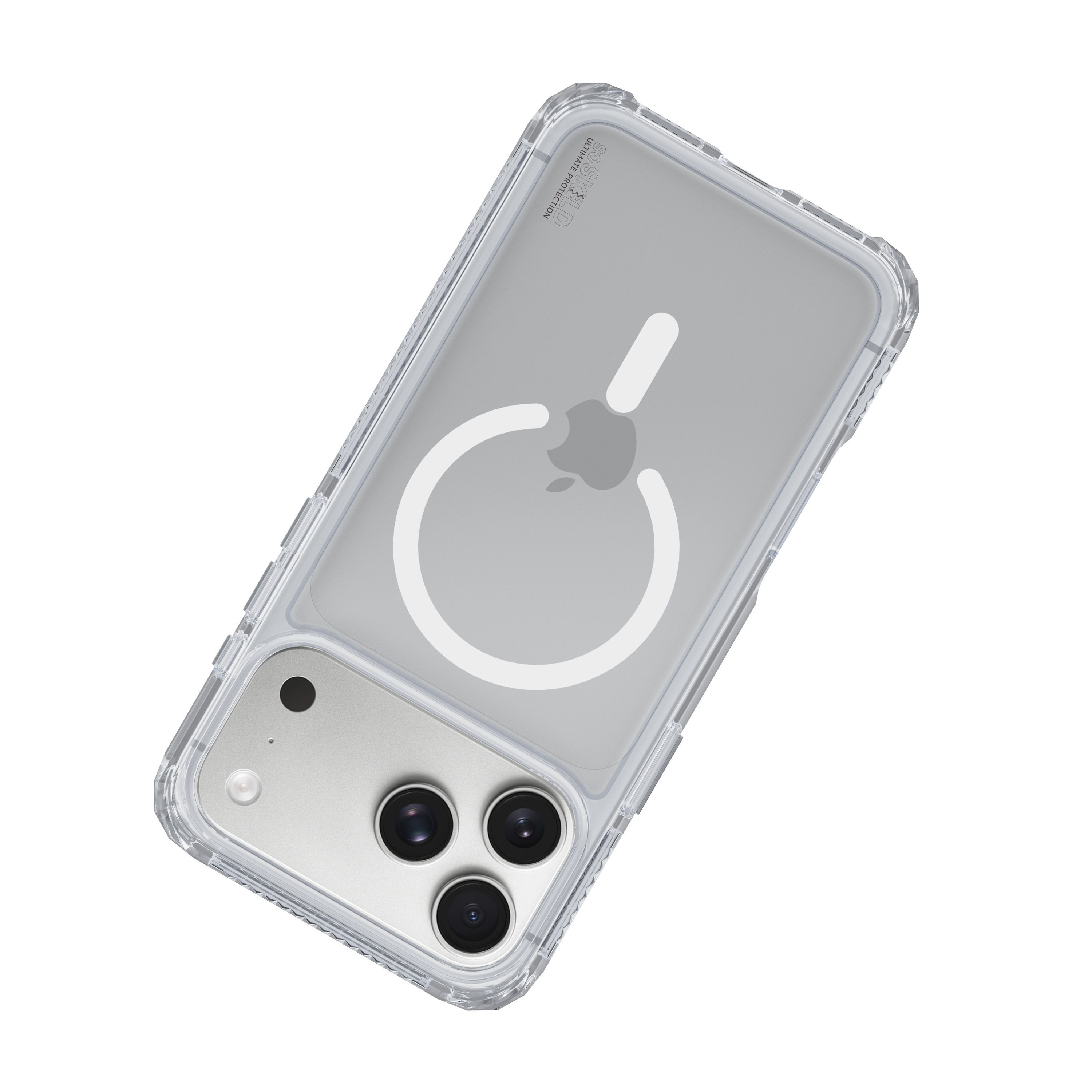 SoSkild iPhone 18 Pro Max / 17 Pro Max Defend heavy impact case met magnetische ring transparant