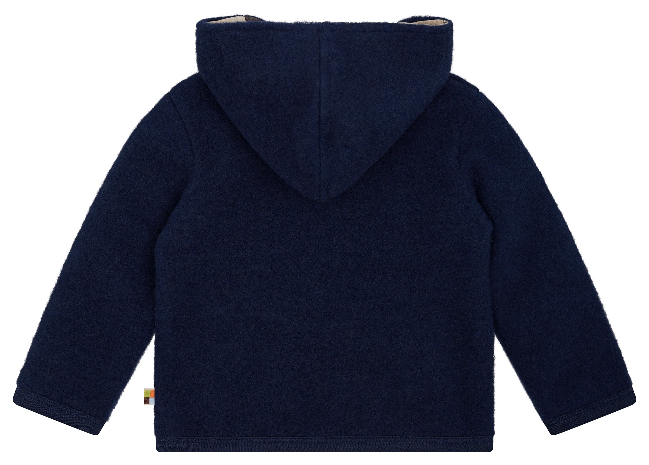 Wollfleece-Jacke mit Kapuze