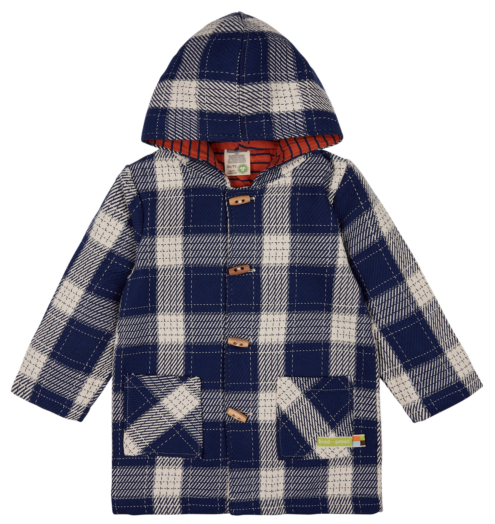 Checked short coat Checked short coat