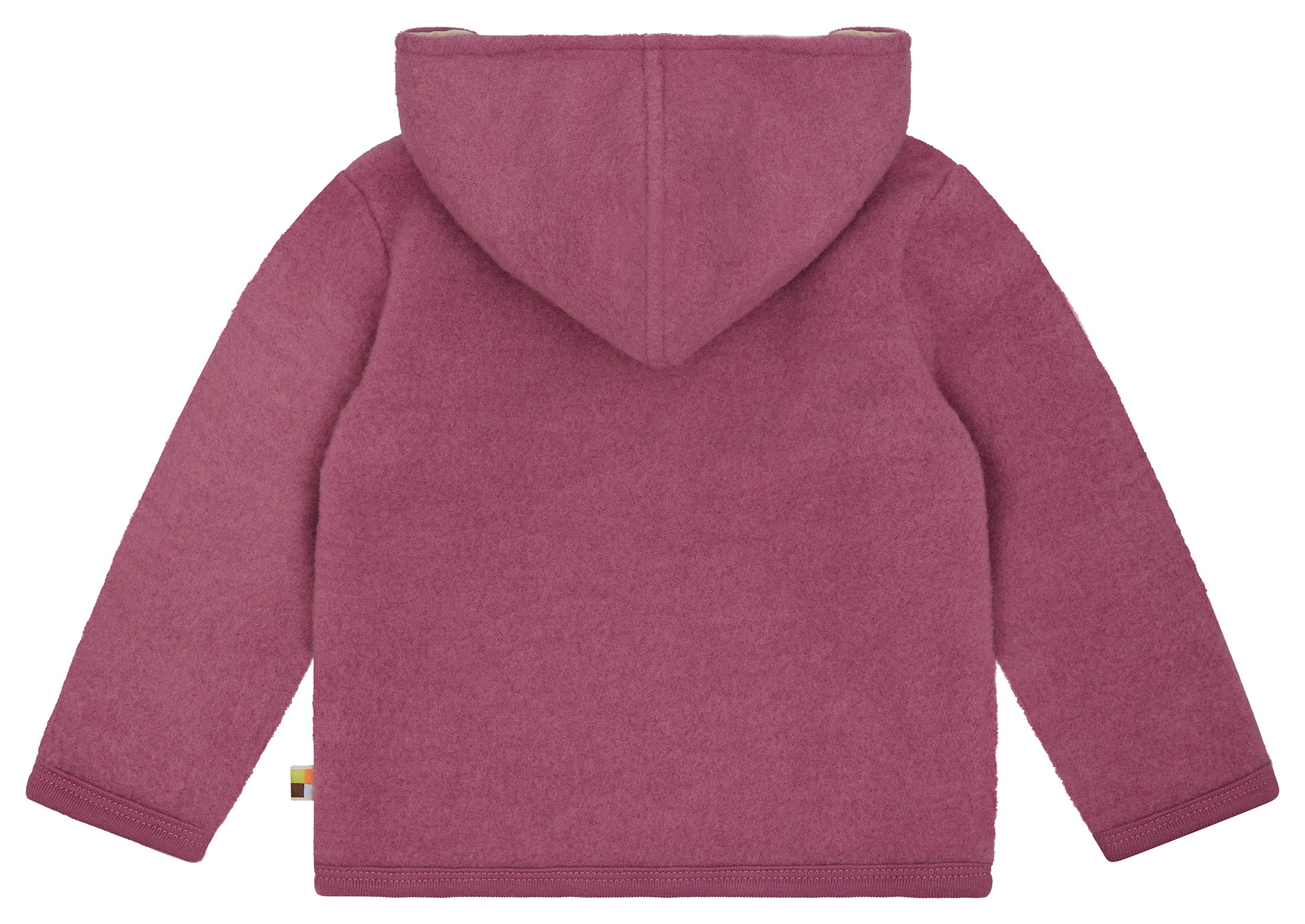 Wollfleece-Jacke mit Kapuze