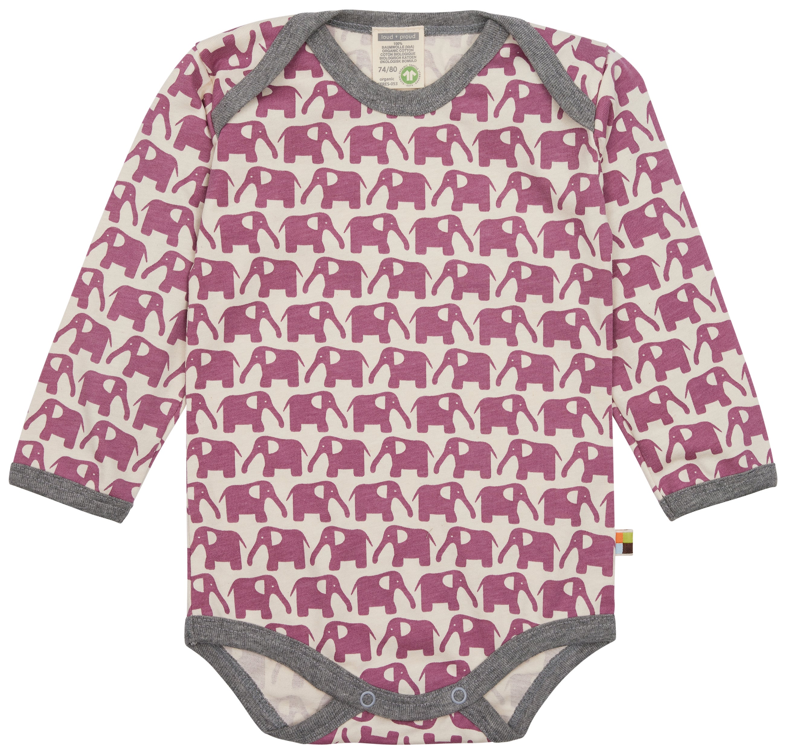 Body long sleeve with elephant print Body long sleeve with elephant print