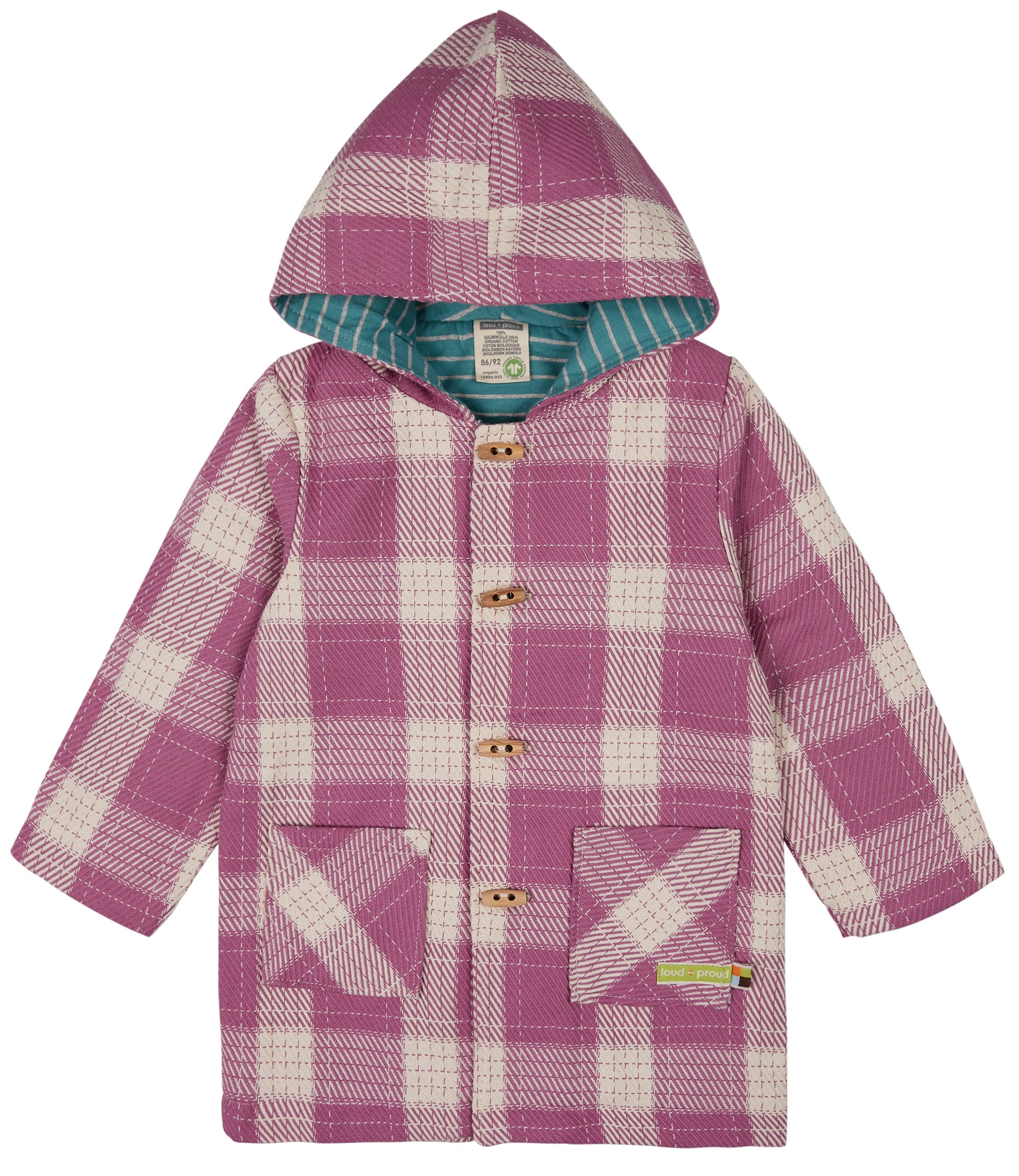 Checked short coat Checked short coat