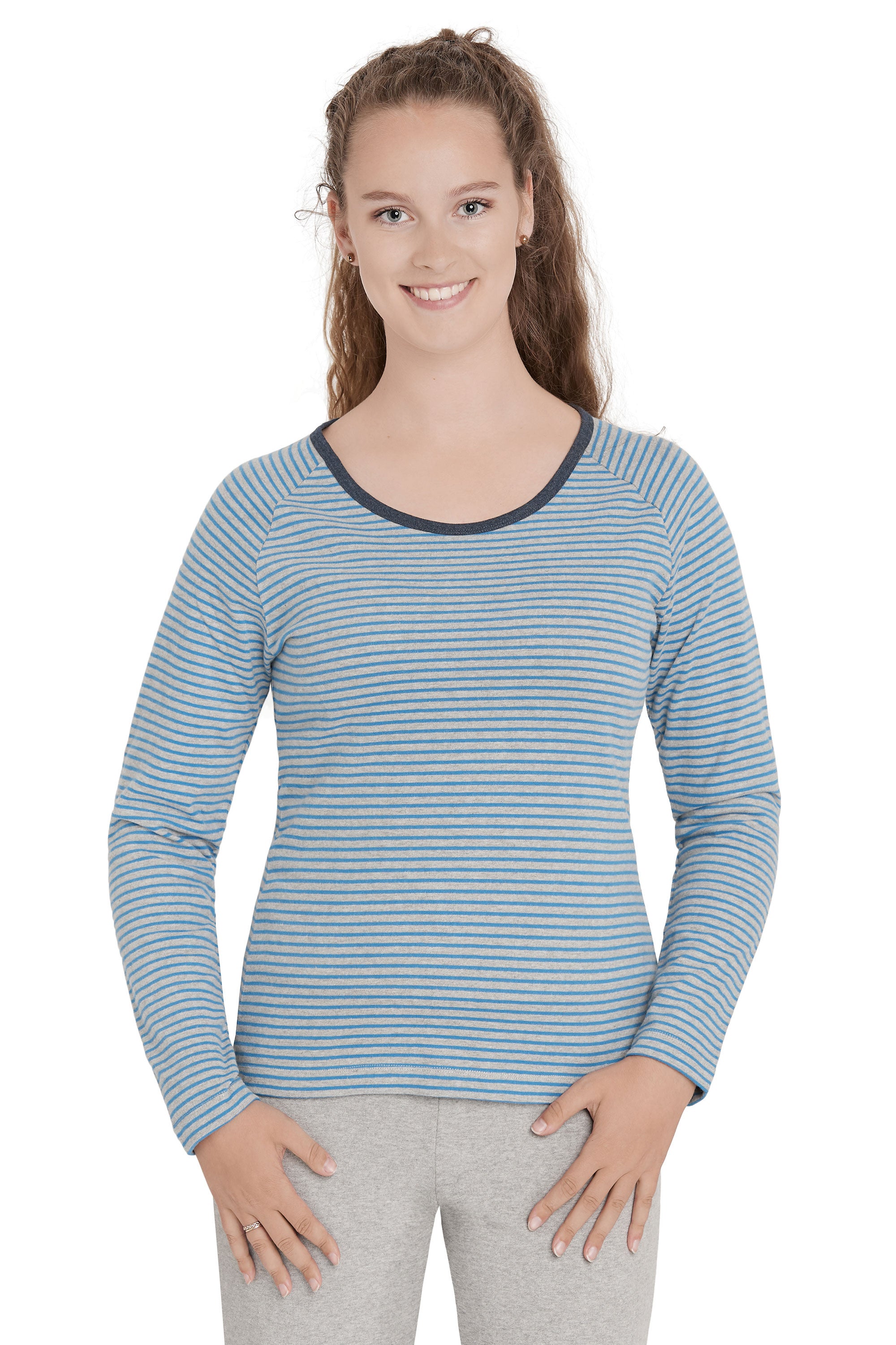 - Langarm-Shirt Damen Ringel