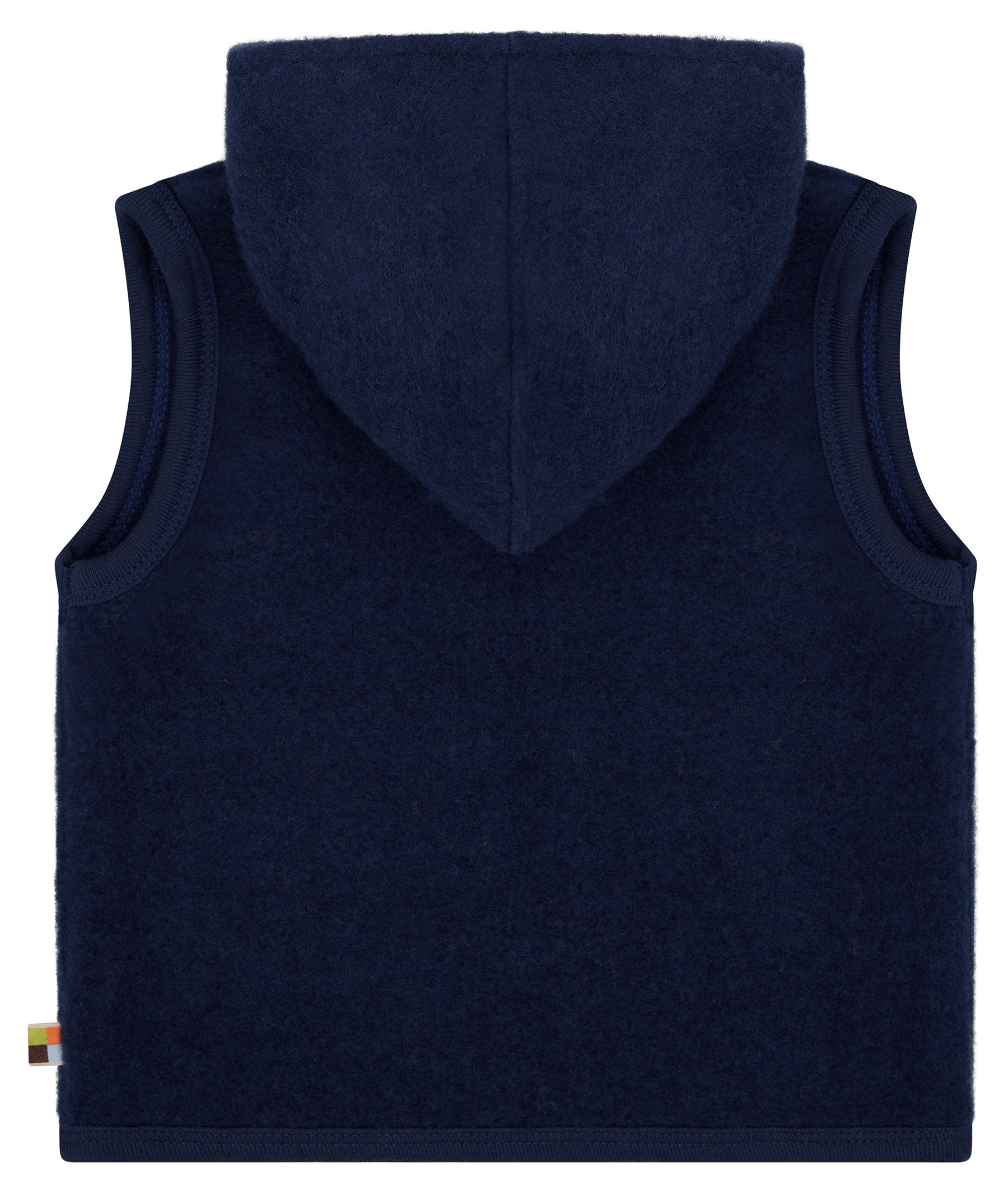 Wollfleece-Weste mit Kapuze